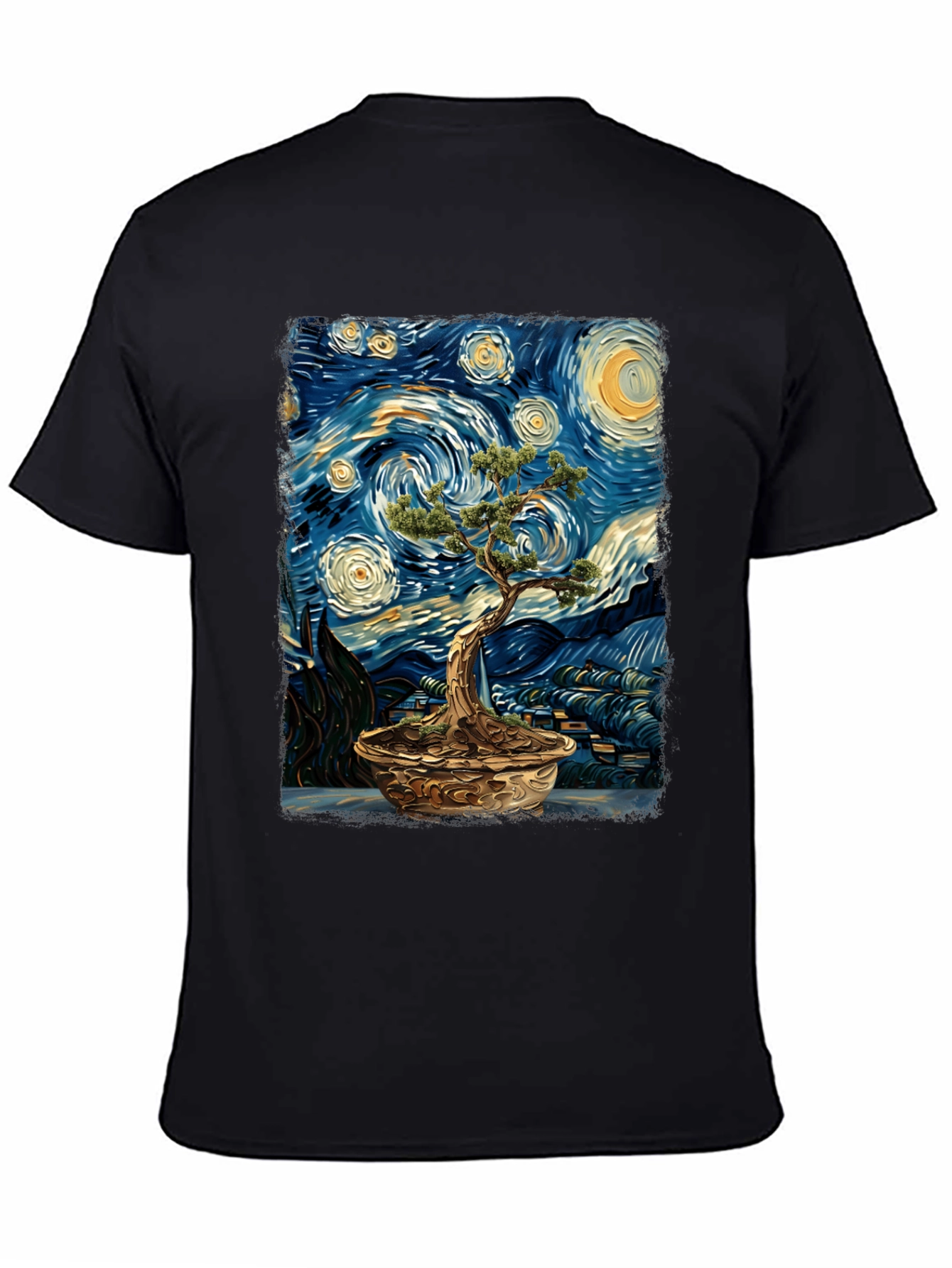 Starry Night Bonsai Tree Graphic Tee