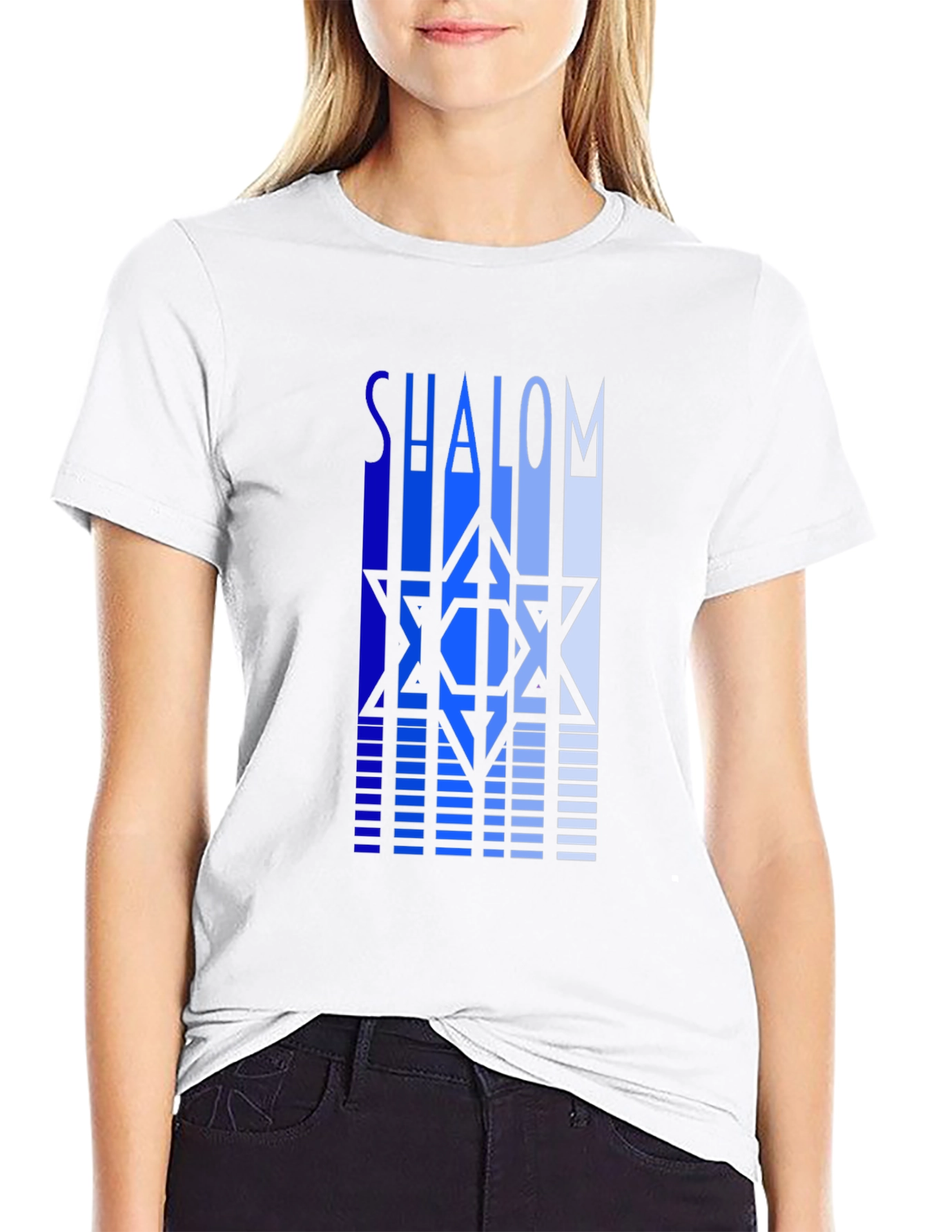 Shalom Star Graphic Tee - Stylish Black T-Shirt