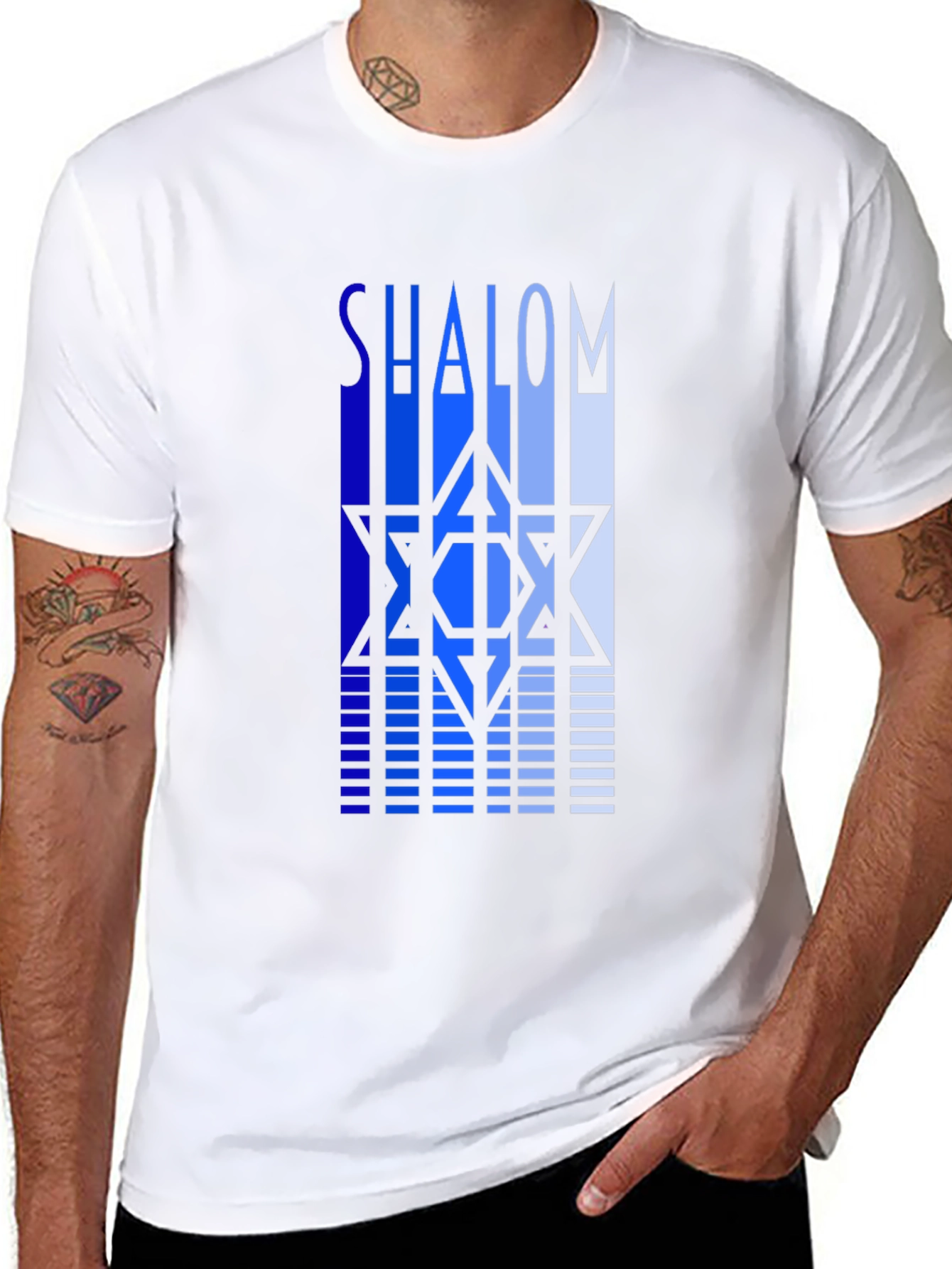 Shalom Star Graphic Tee - Stylish Black T-Shirt
