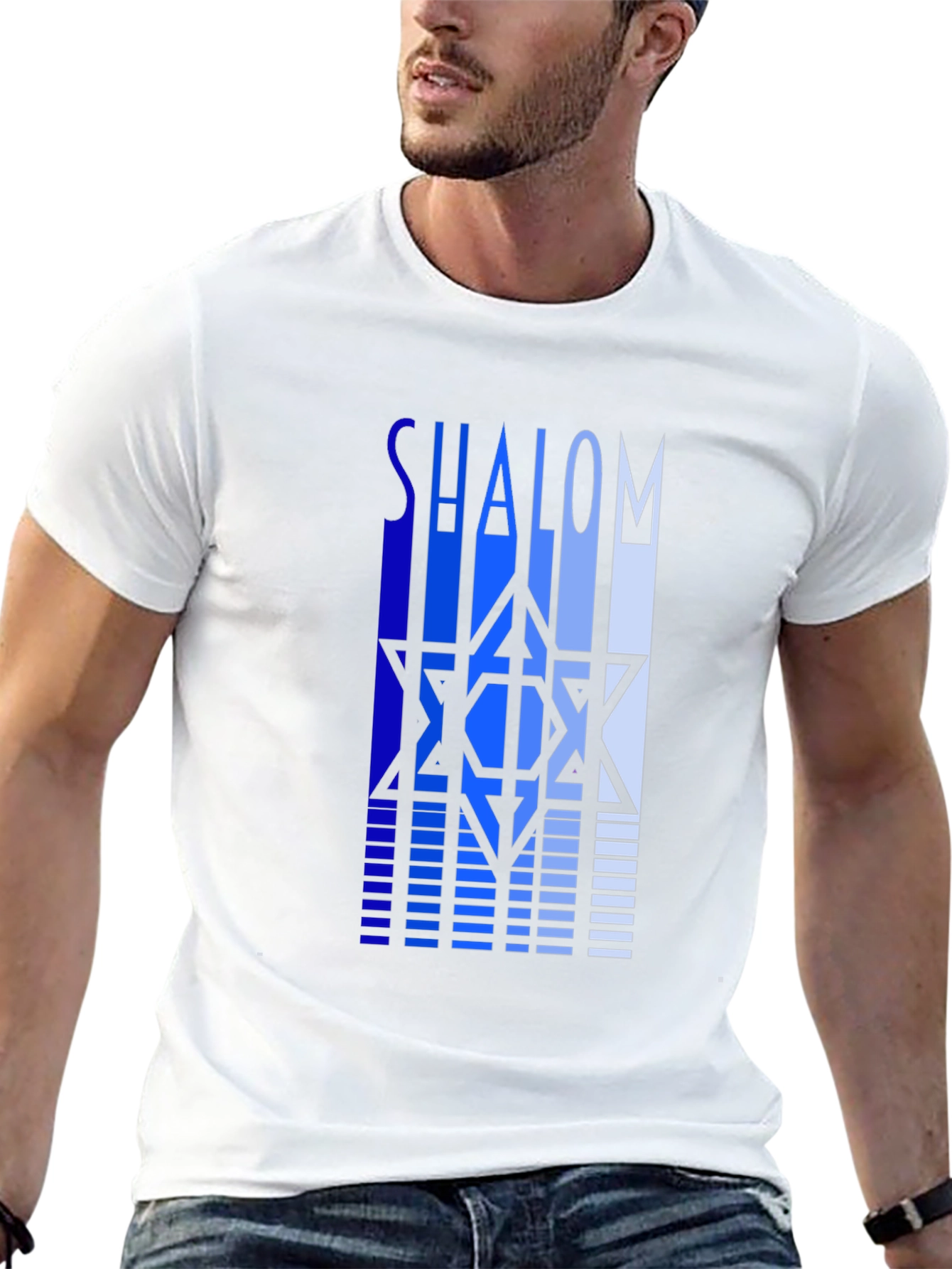 Shalom Star Graphic Tee - Stylish Black T-Shirt