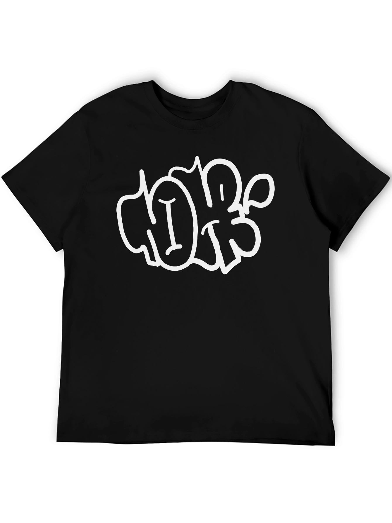 Cool Graphic Tee - Black Cotton Blend Shirt