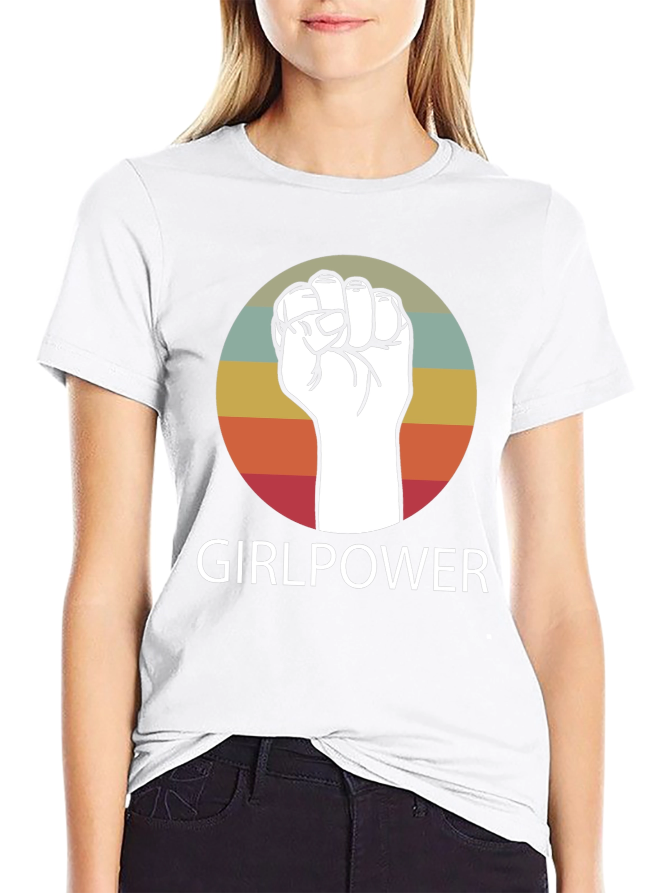 Girlpower Fist Graphic Tee - Empowering Womens T-Shirt