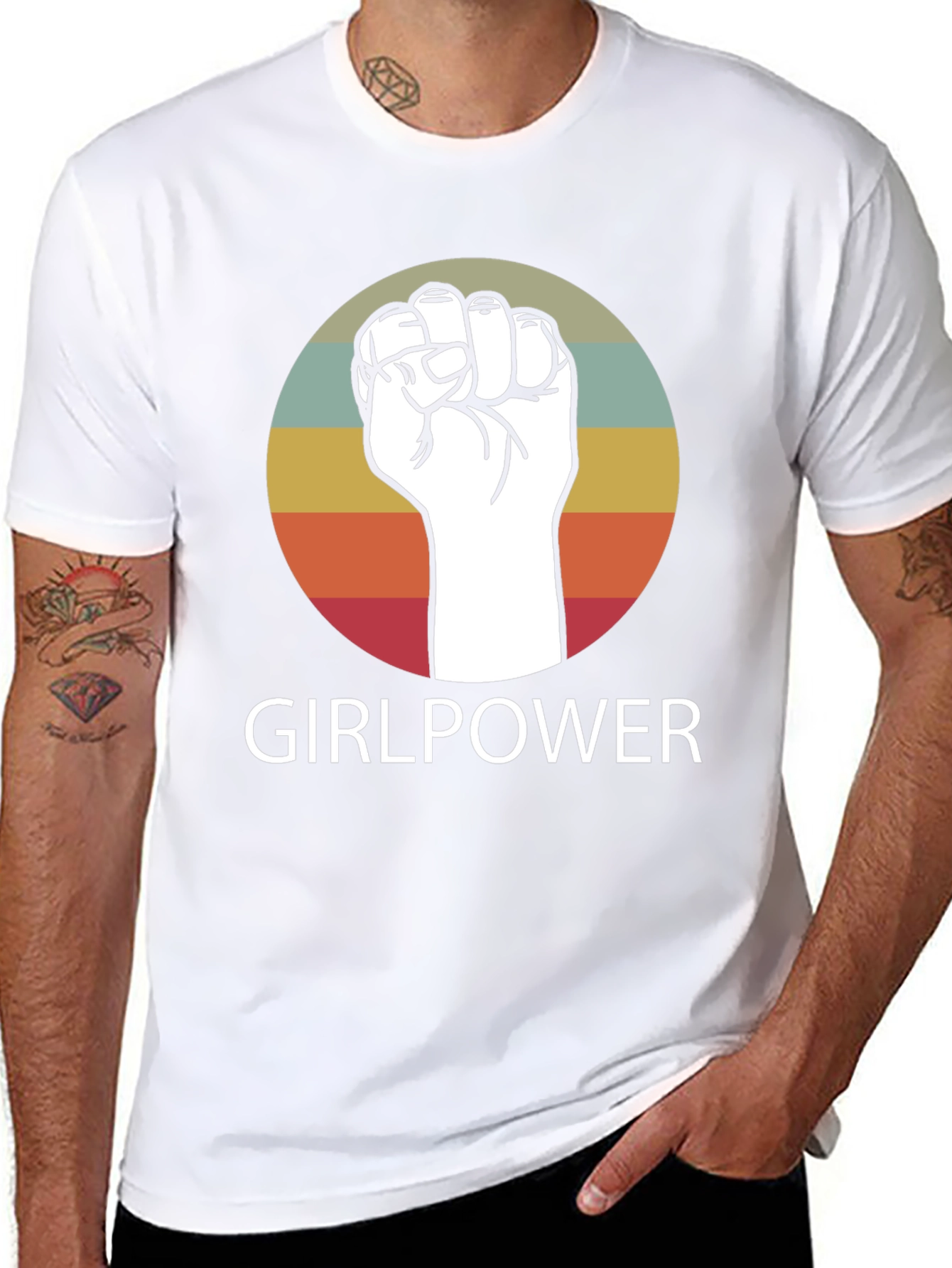 Girlpower Fist Graphic Tee - Empowering Womens T-Shirt