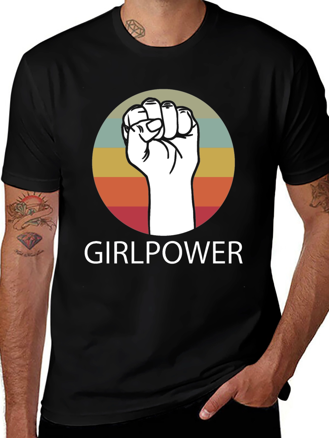 Girlpower Fist Graphic Tee - Empowering Womens T-Shirt