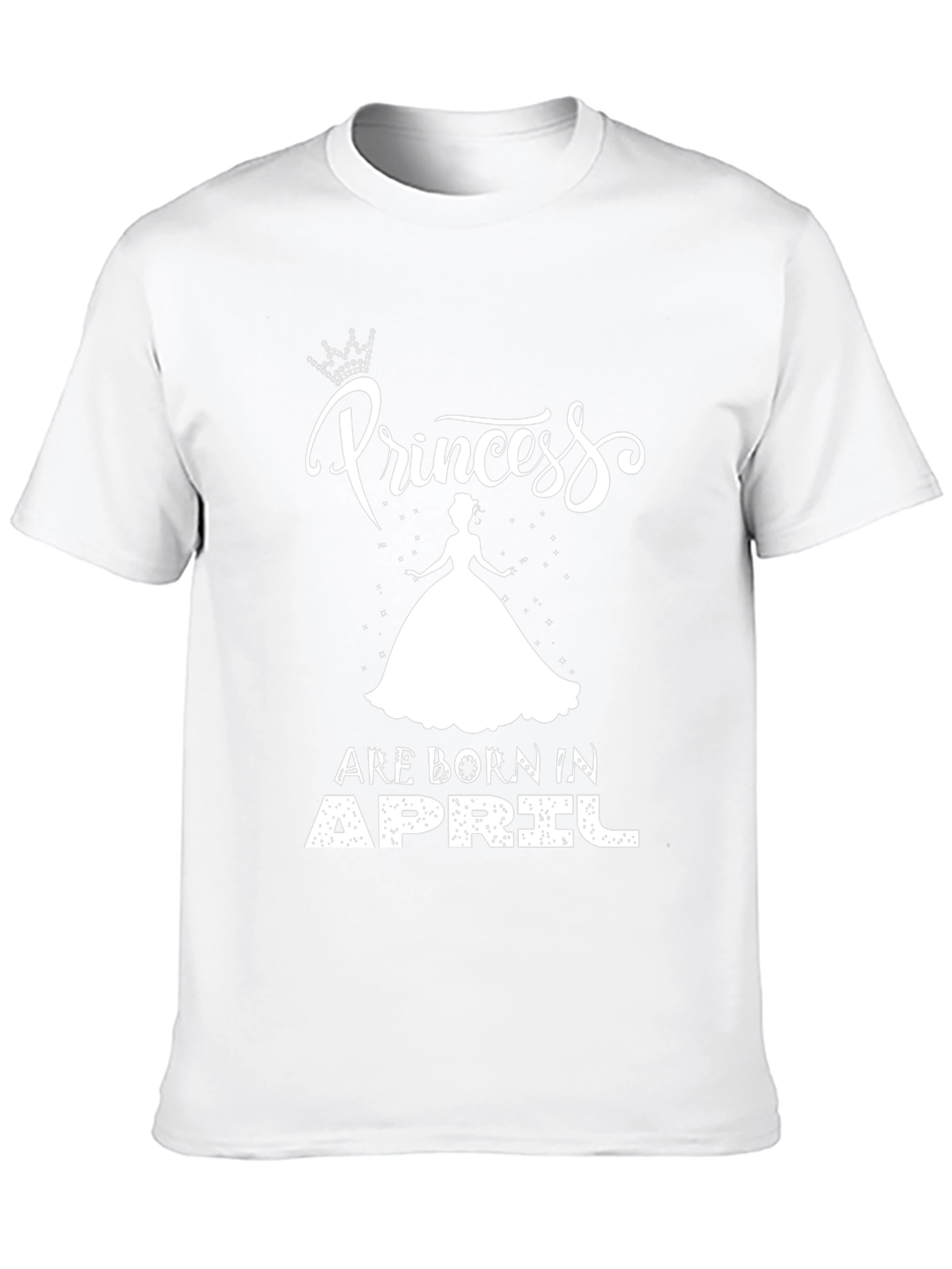 Princess Are Born In April Black T-Shirt