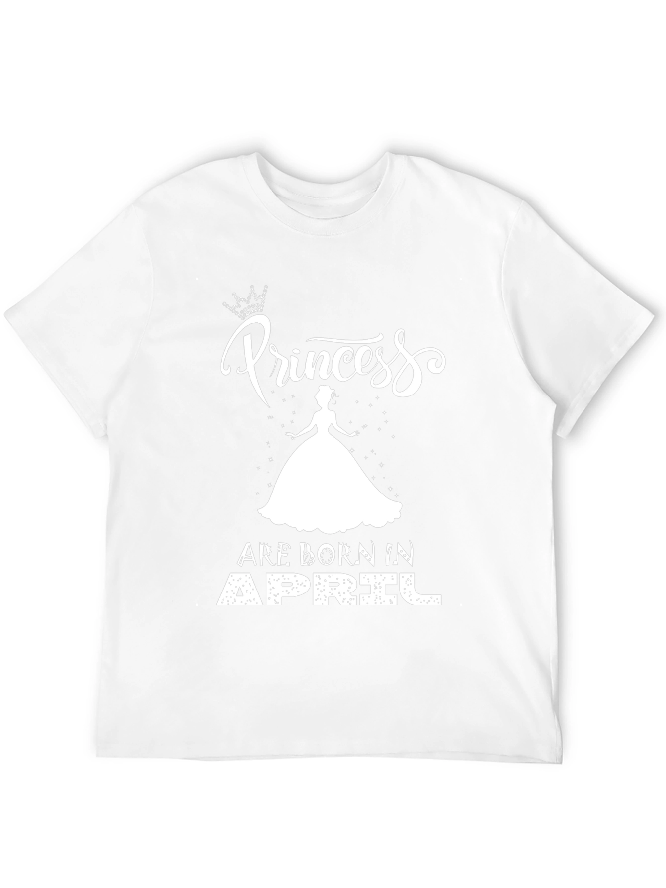Princess Are Born In April Black T-Shirt