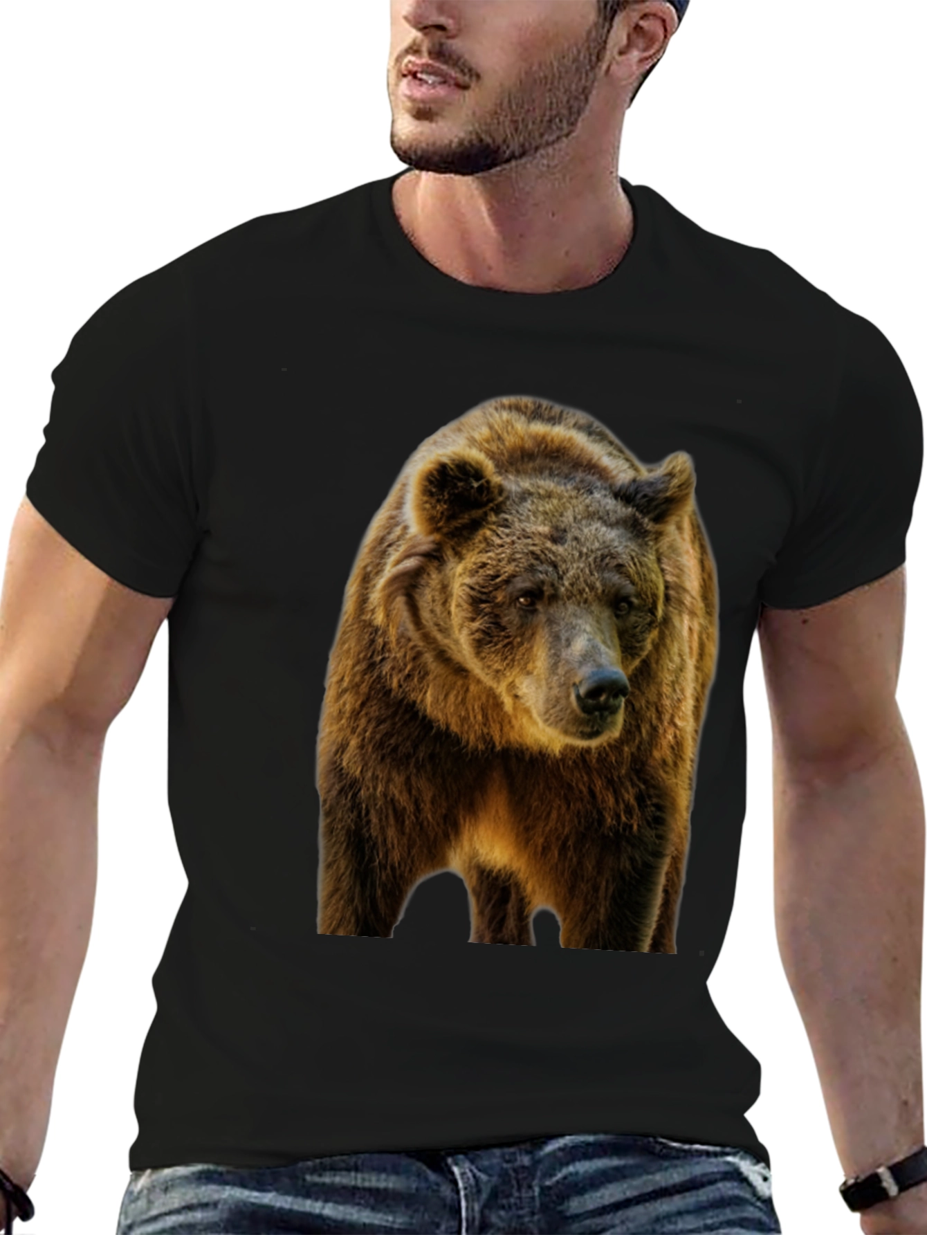 Bear Graphic Black T-Shirt