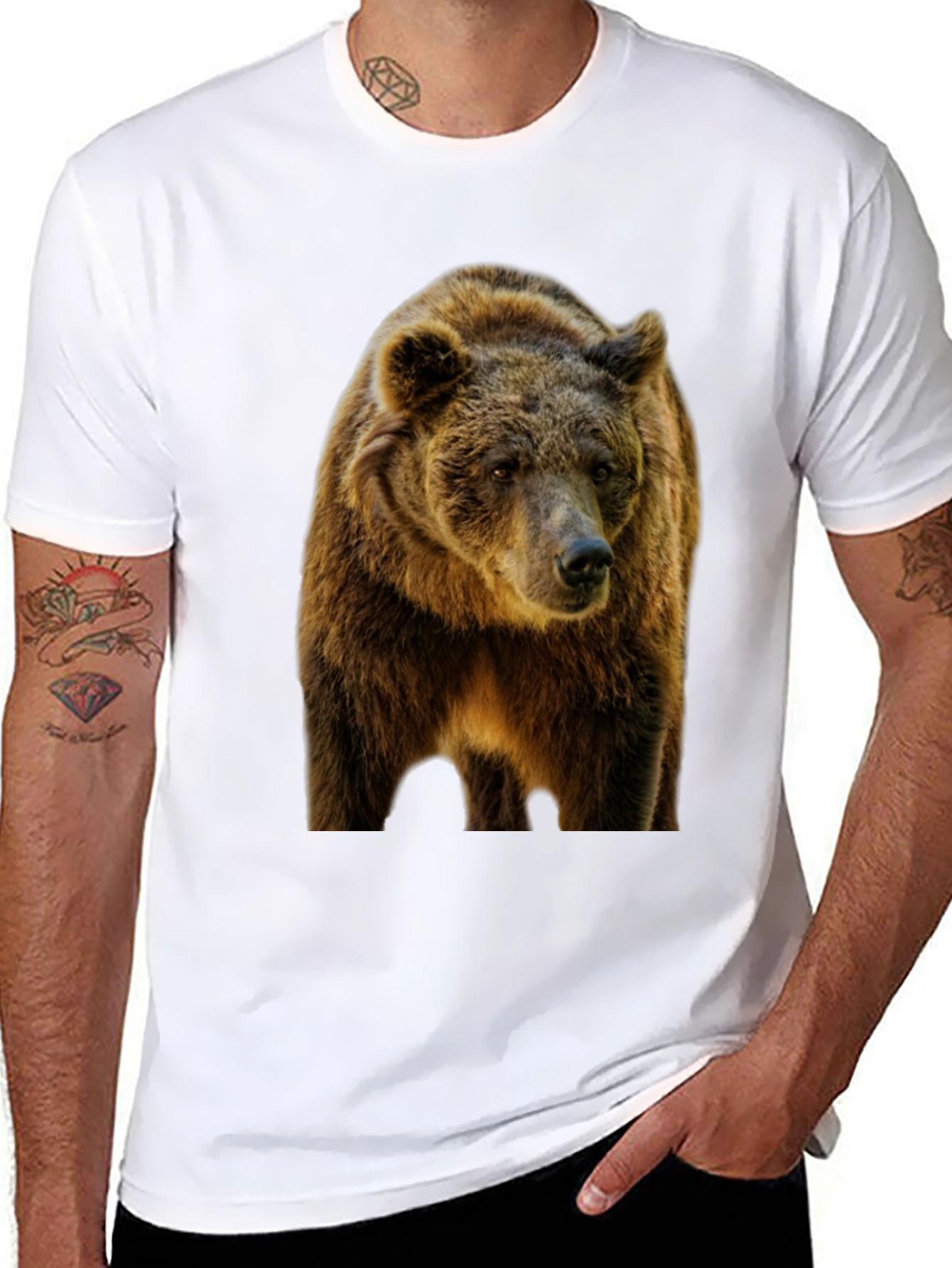Bear Graphic Black T-Shirt