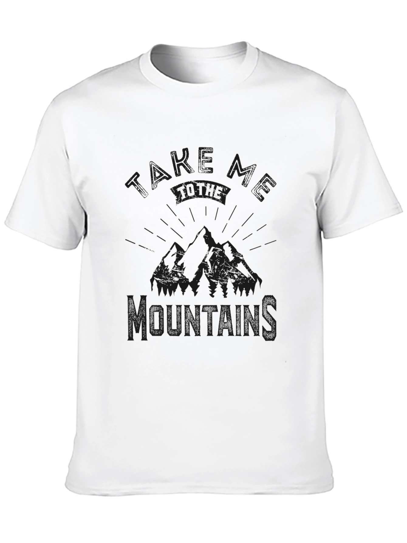 Take A Hike Mountains Black Graphic T-Shirt