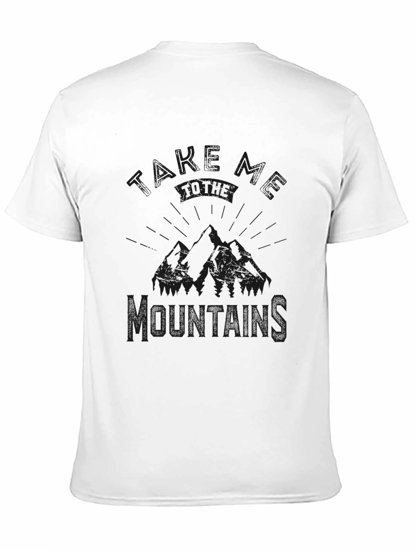 Take A Hike Mountains Black Graphic T-Shirt