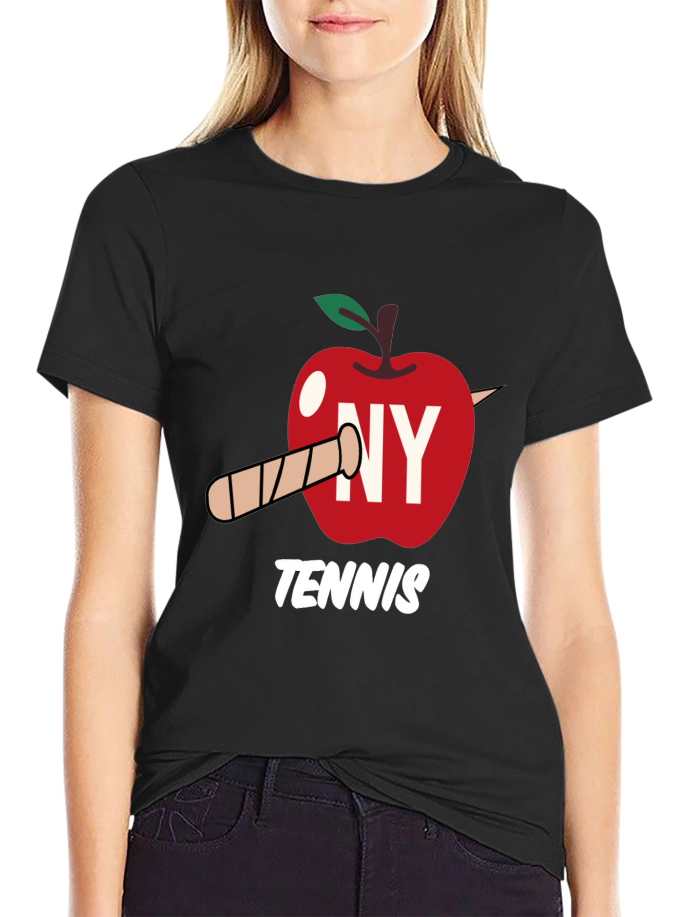 NY Tennis Graphic Tee - Big Apple Love