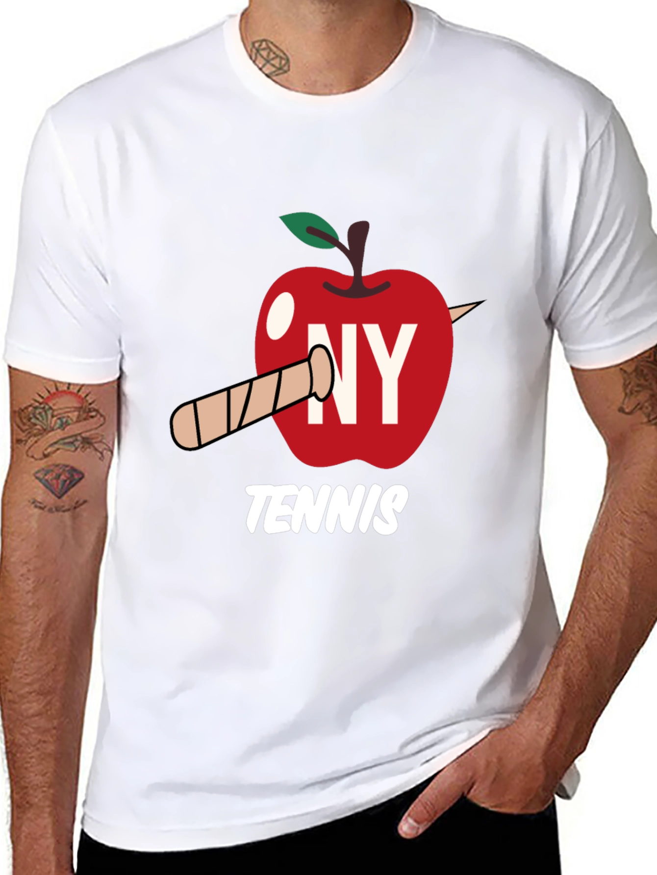 NY Tennis Graphic Tee - Big Apple Love