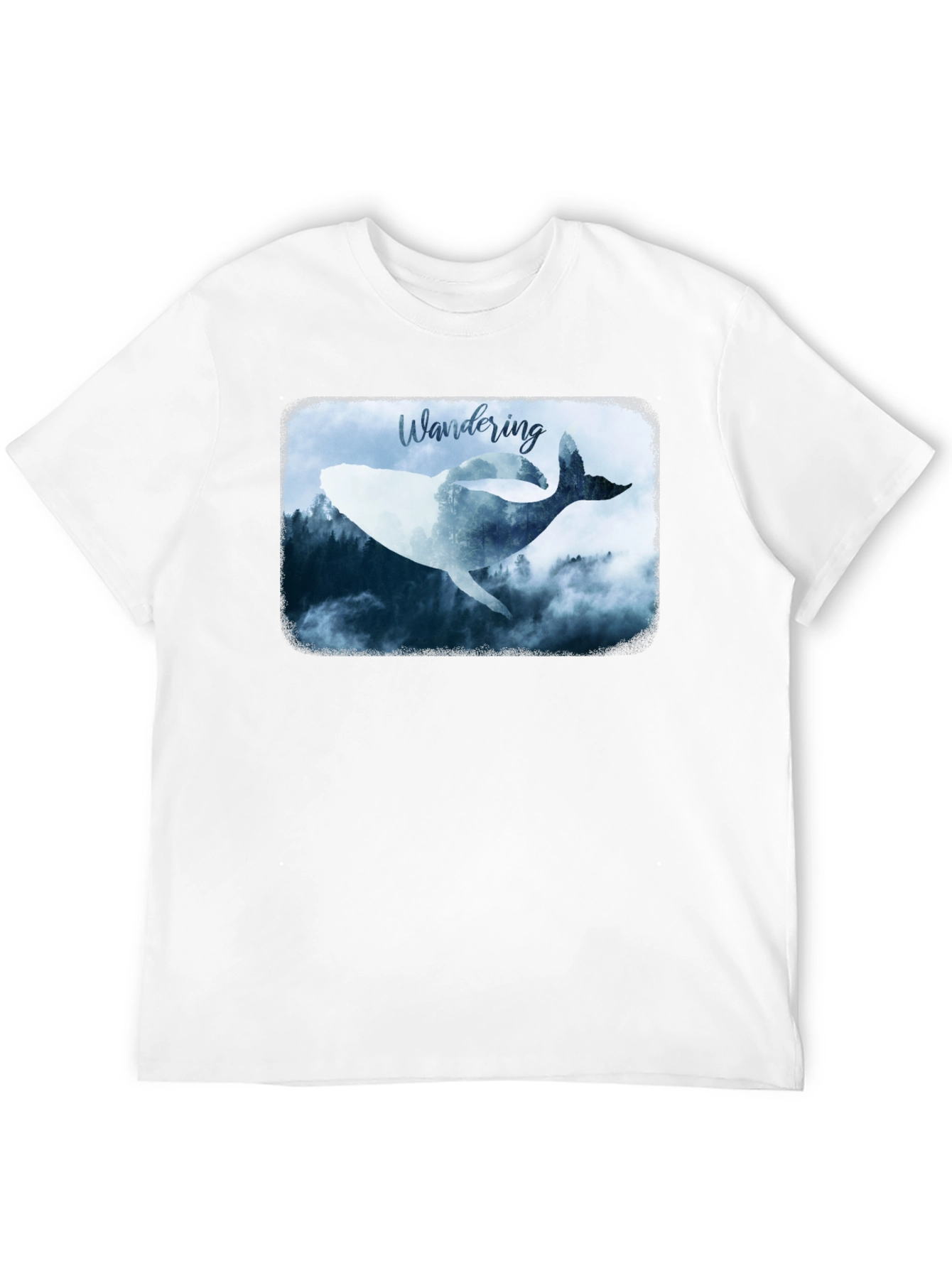 Wandering Whale Graphic Black T-Shirt