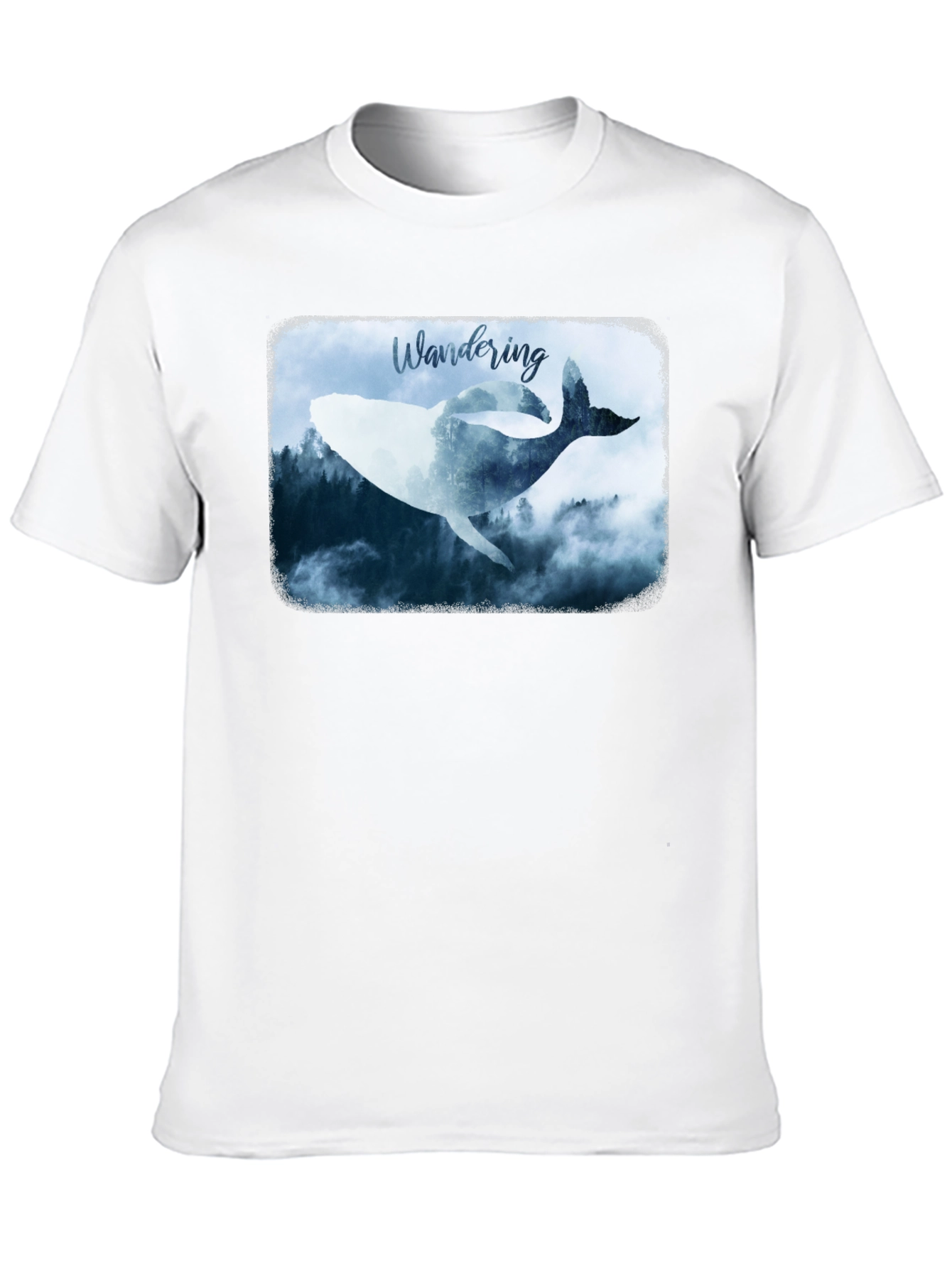 Wandering Whale Graphic Black T-Shirt