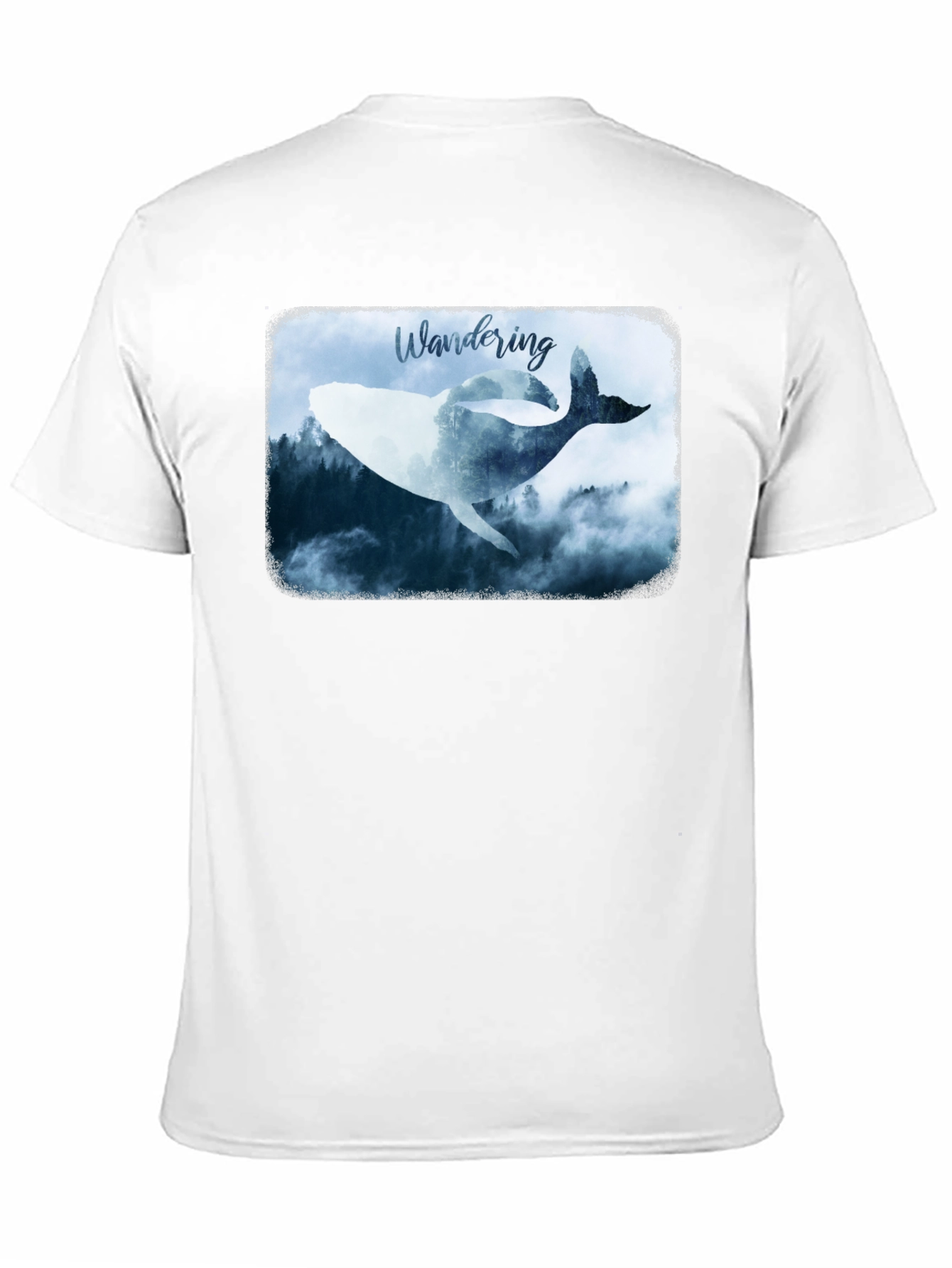 Wandering Whale Graphic Black T-Shirt
