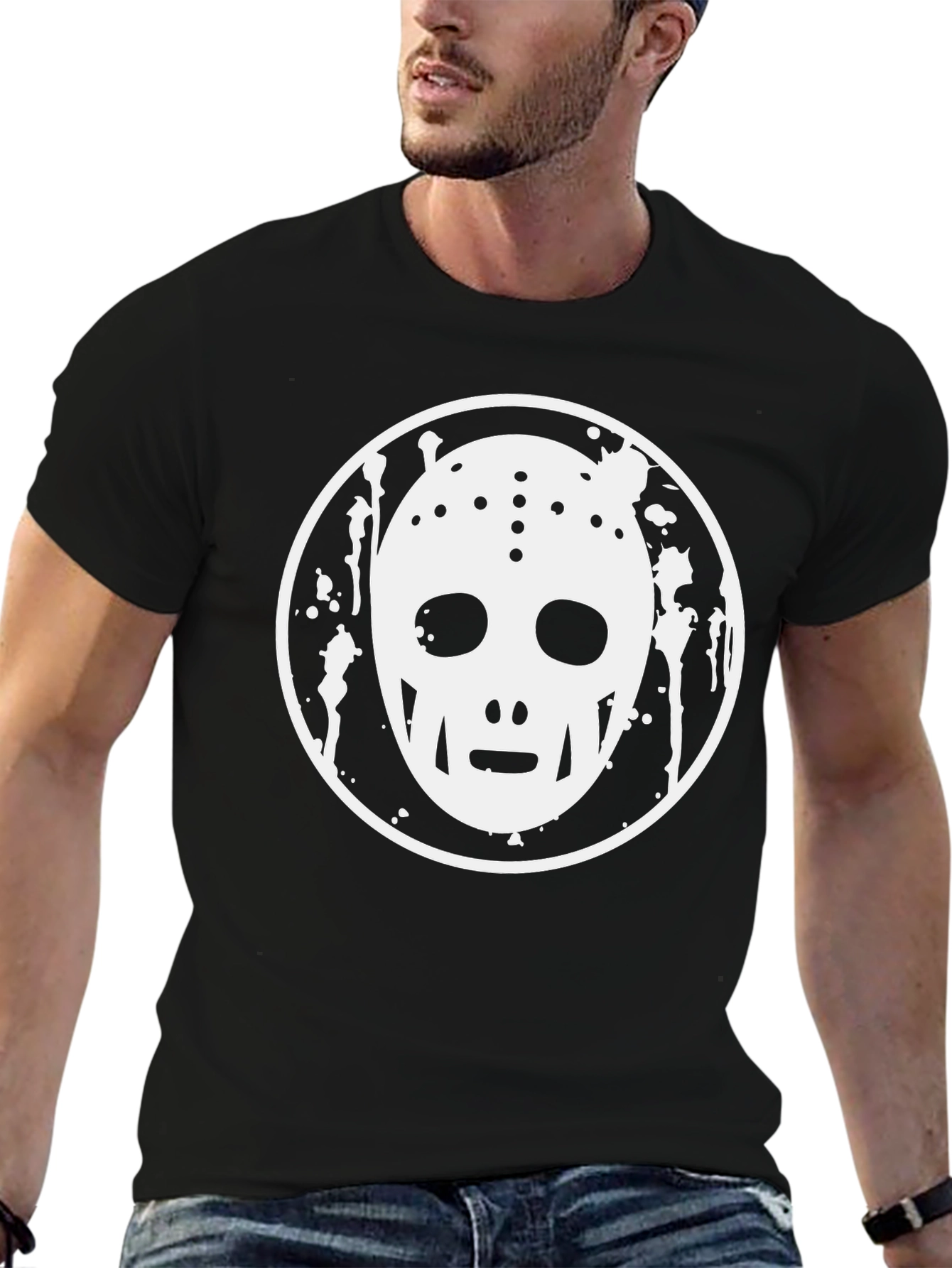 Hockey Mask T-Shirt - Black Graphic Tee