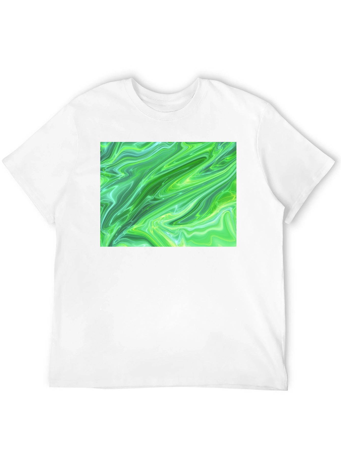 Green Swirl Graphic Tee - Casual Comfort