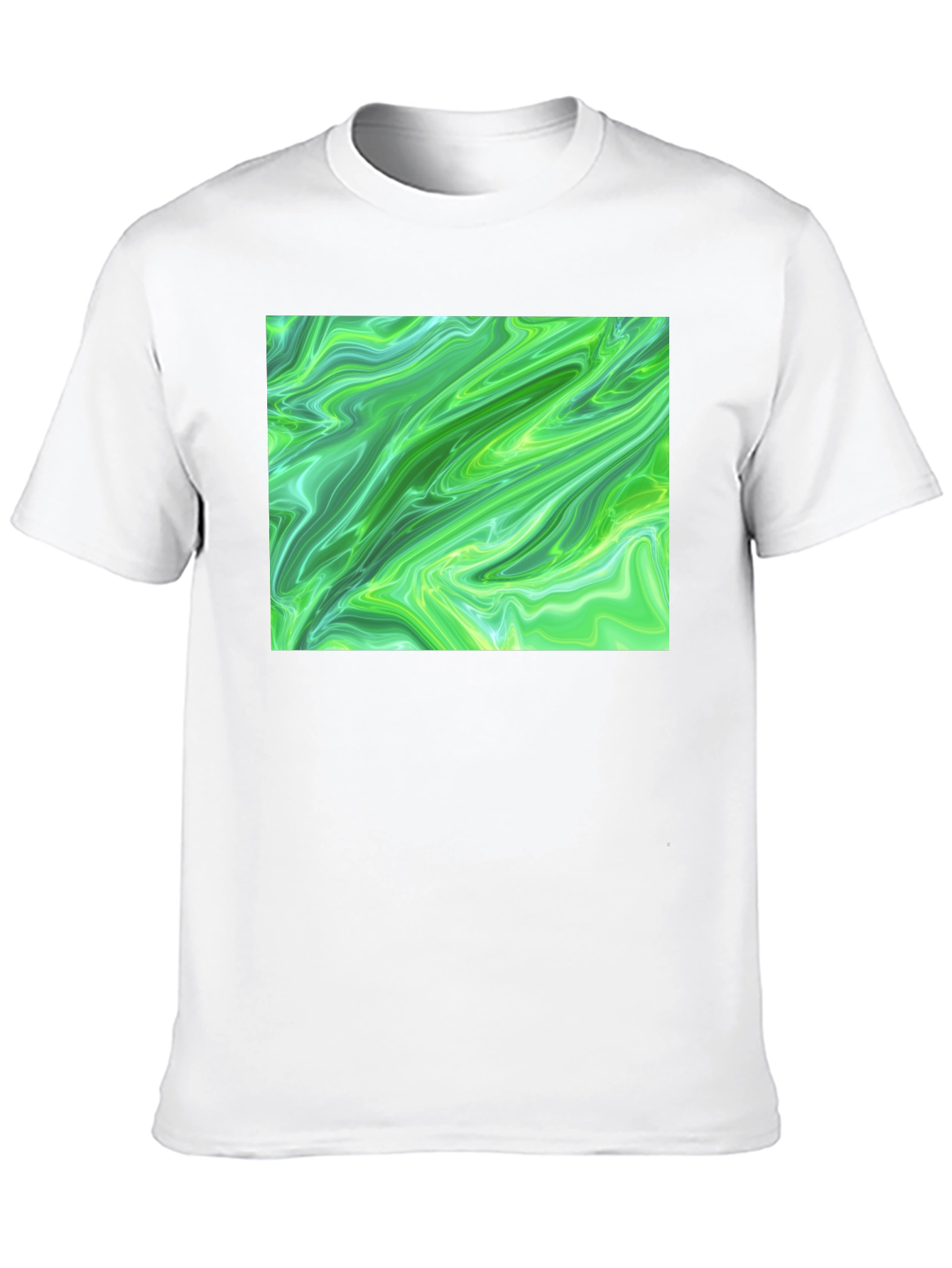 Green Swirl Graphic Tee - Casual Comfort
