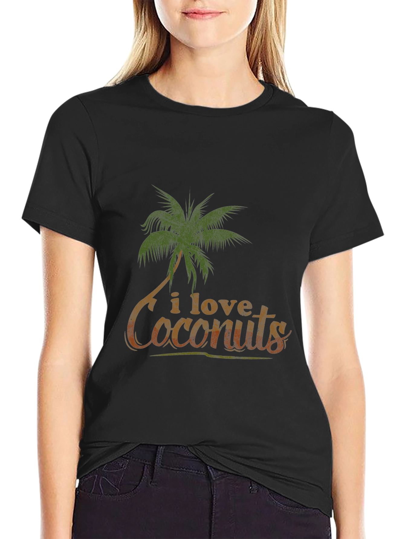 I Love Coconuts Graphic Tee - Tropical Vibe T-Shirt