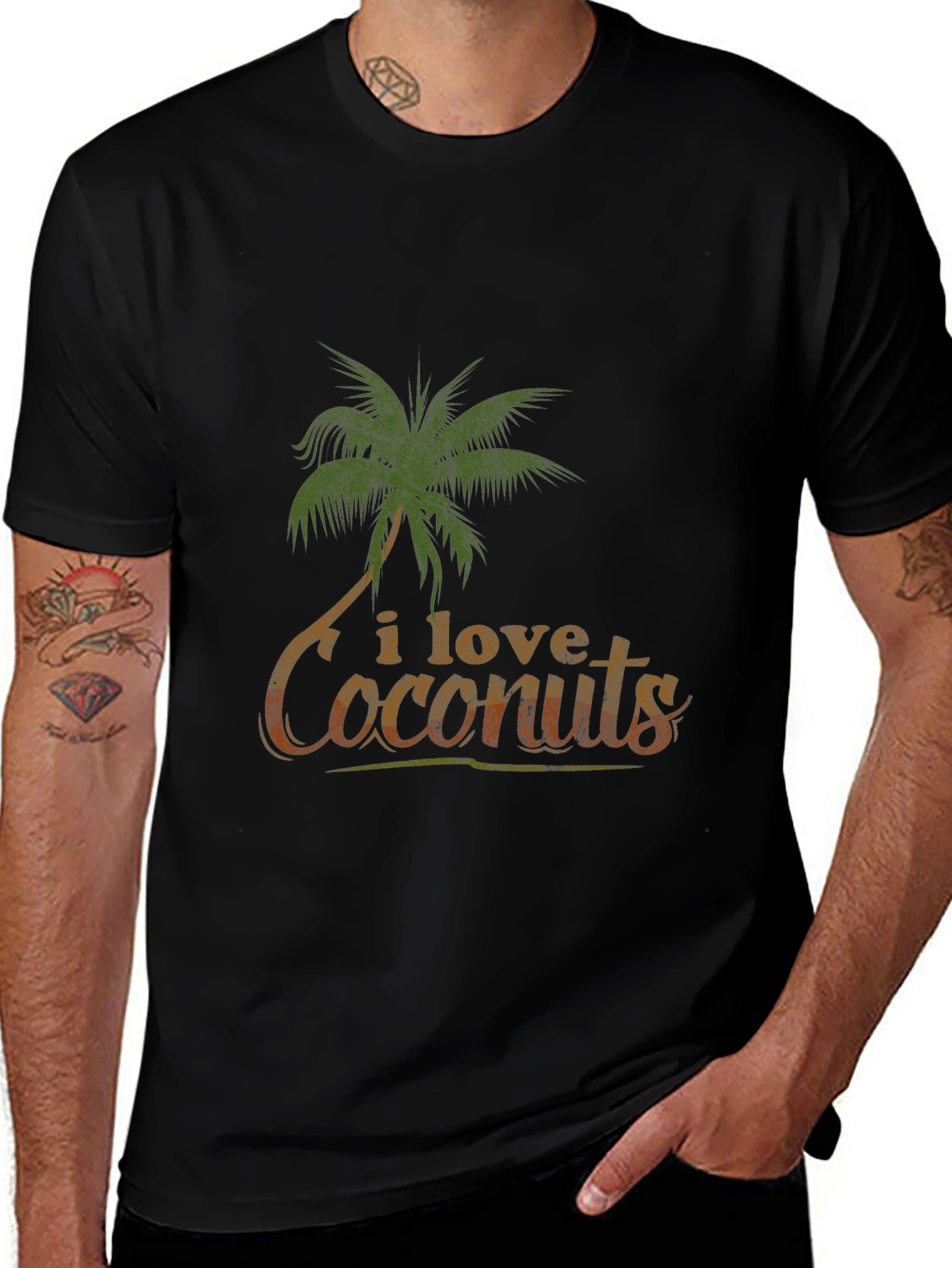I Love Coconuts Graphic Tee - Tropical Vibe T-Shirt