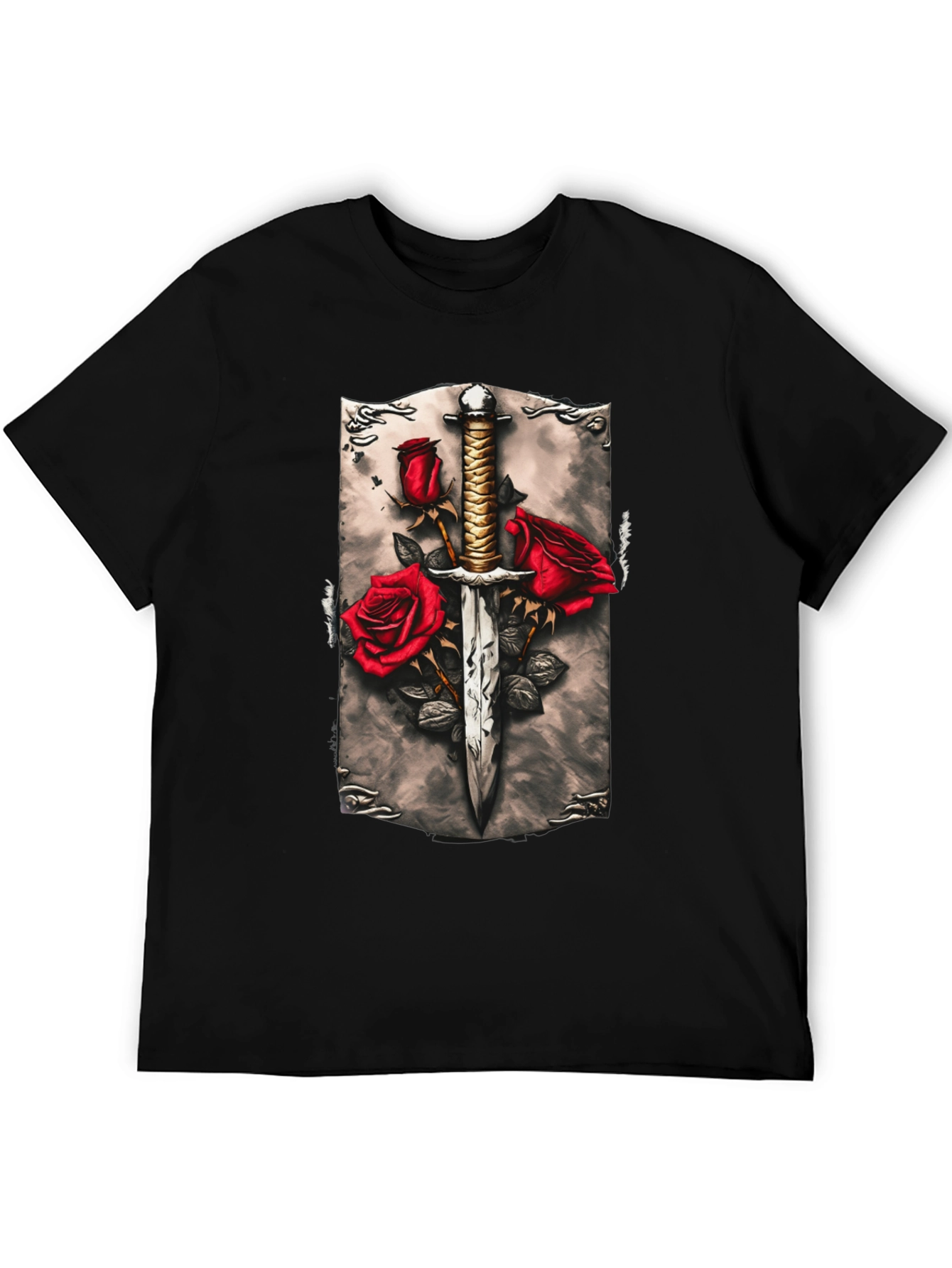 Sword & Roses Graphic Tee - Edgy Streetwear