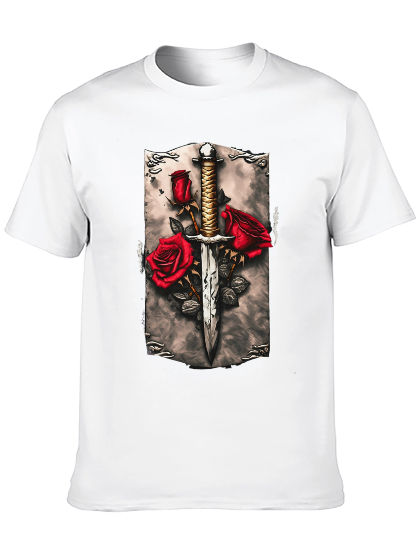 Sword & Roses Graphic Tee - Edgy Streetwear