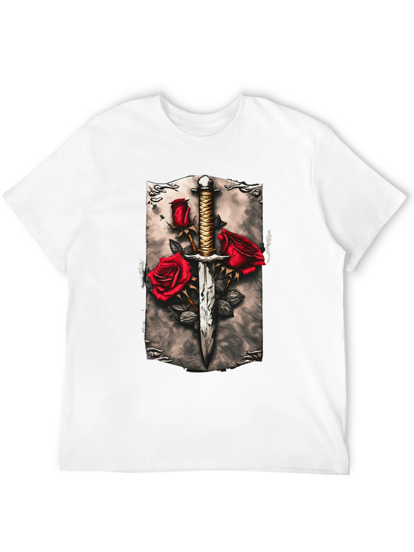 Sword & Roses Graphic Tee - Edgy Streetwear