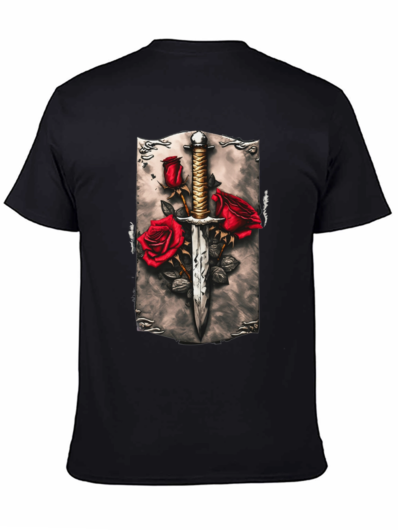 Sword & Roses Graphic Tee - Edgy Streetwear