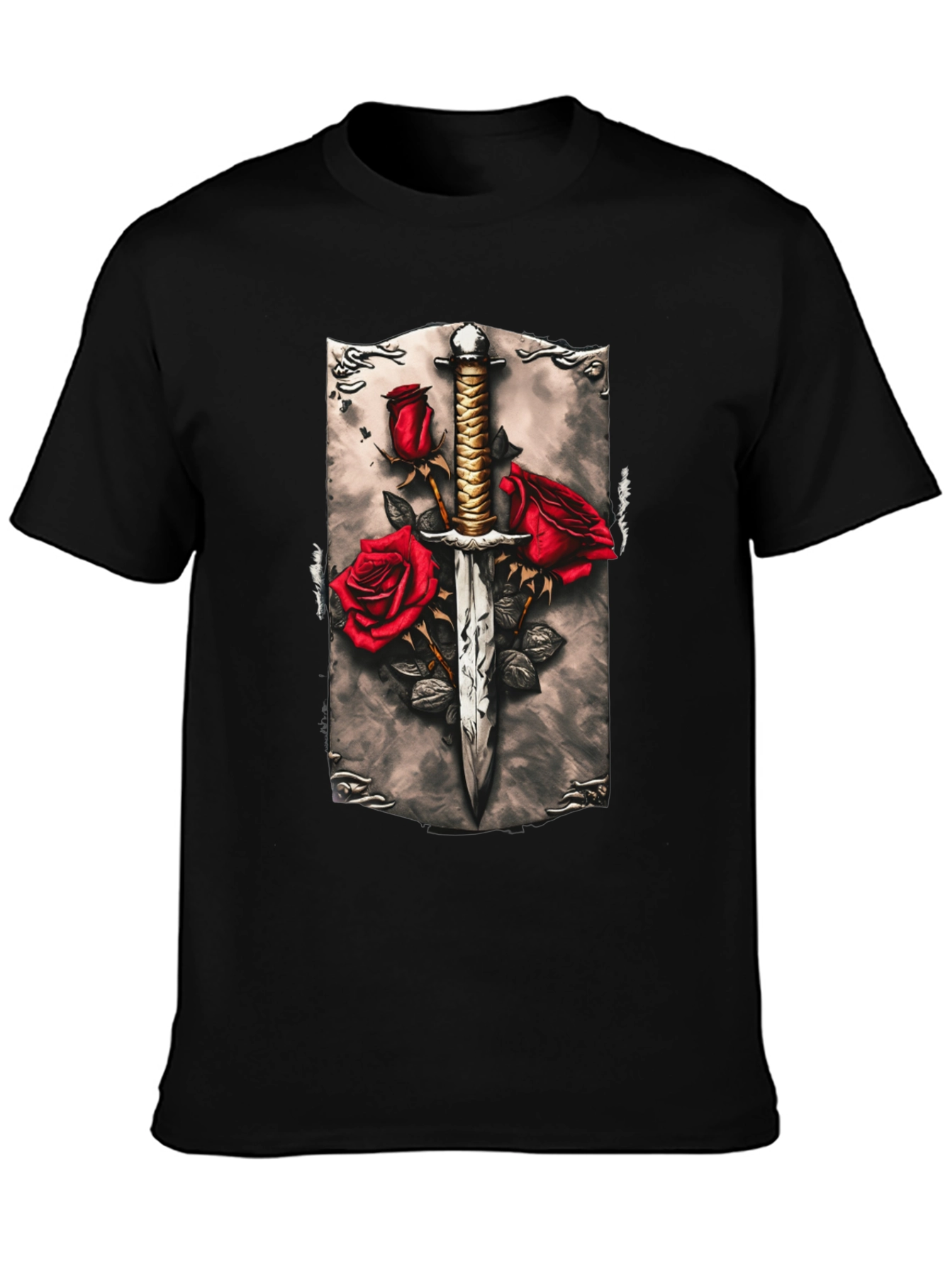 Sword & Roses Graphic Tee - Edgy Streetwear