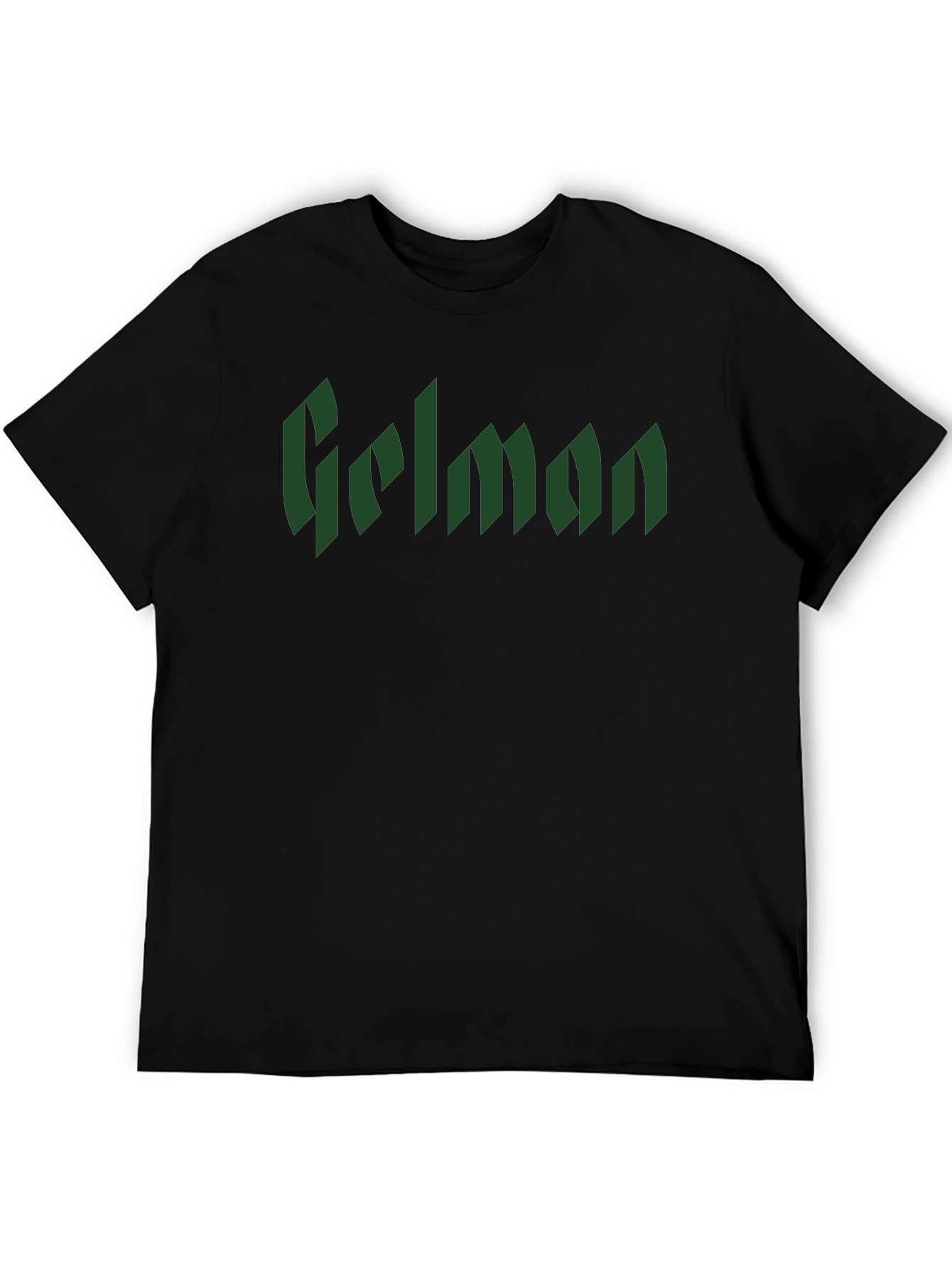 Gelman Gothic Text Black T-Shirt