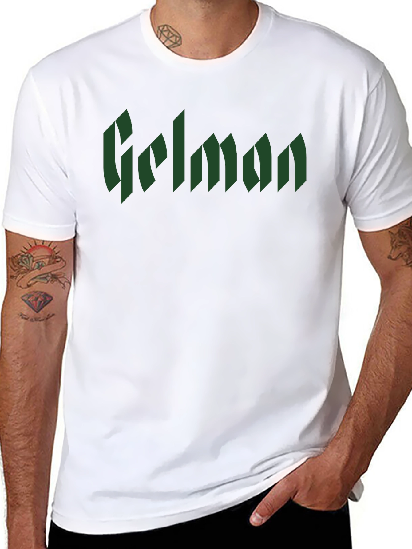 Gelman Gothic Text Black T-Shirt