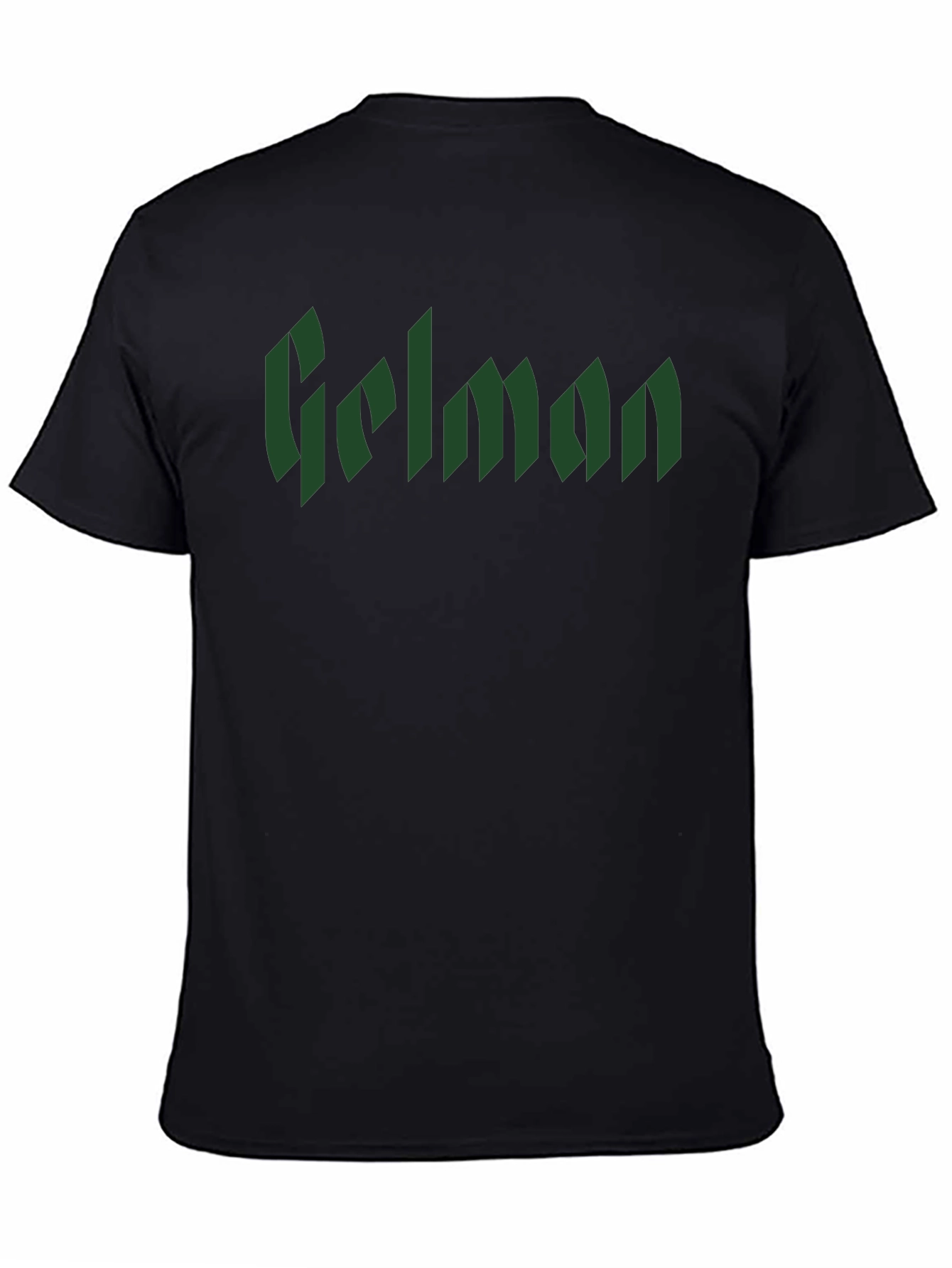 Gelman Gothic Text Black T-Shirt