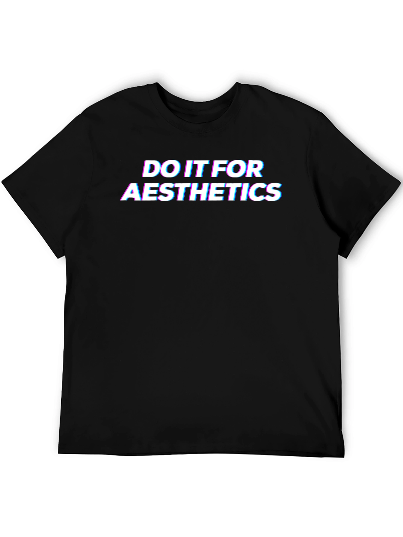 Aesthetic Statement Tee - Black Cotton Graphic T-Shirt
