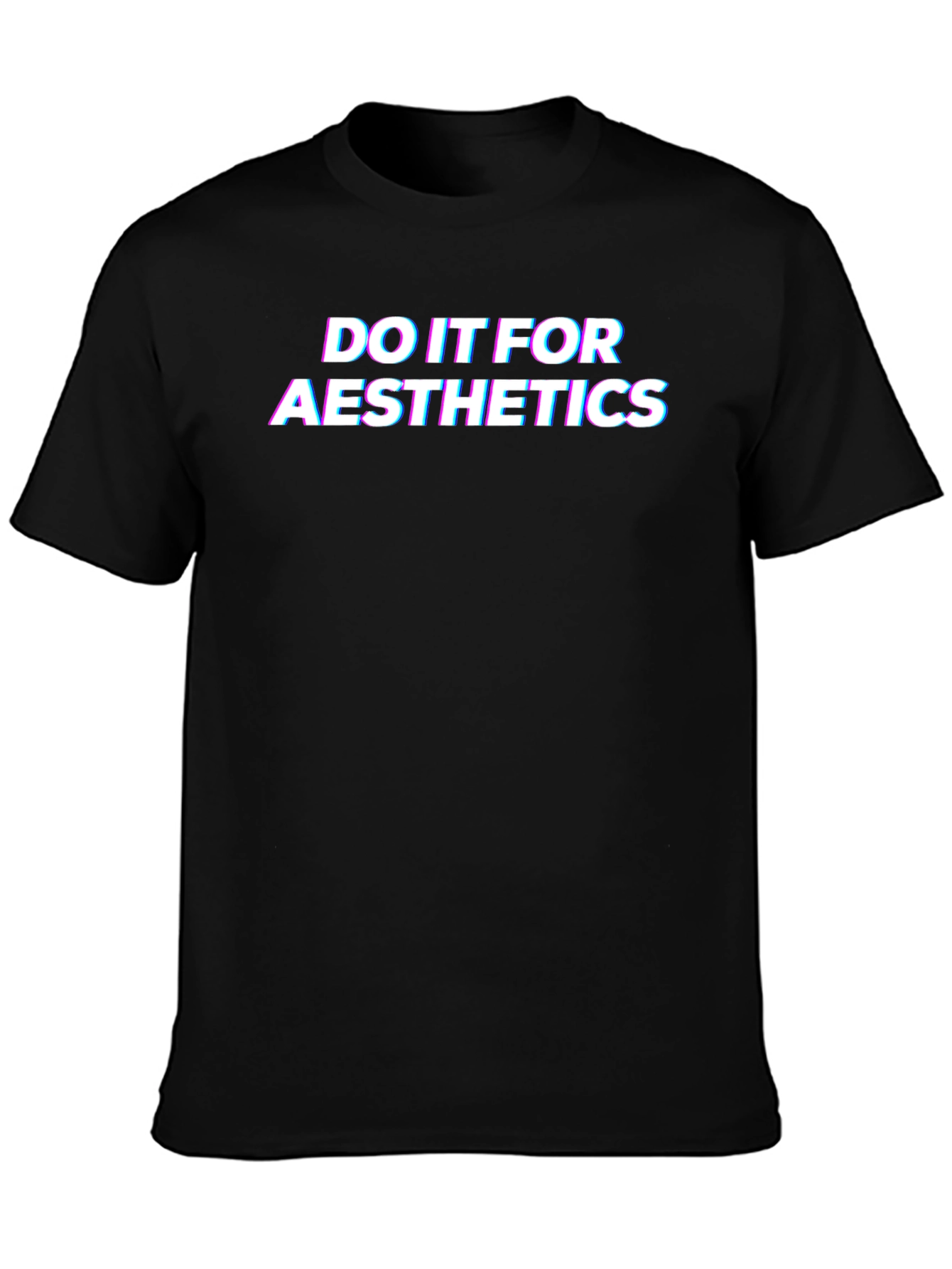 Aesthetic Statement Tee - Black Cotton Graphic T-Shirt