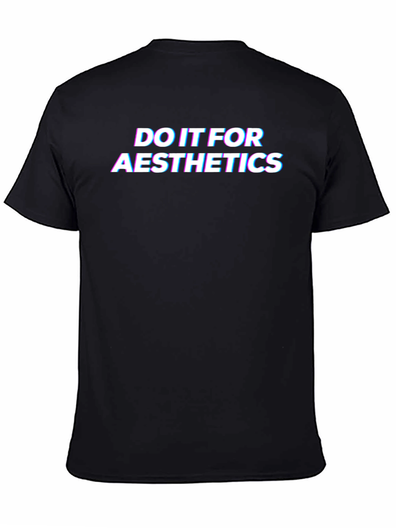 Aesthetic Statement Tee - Black Cotton Graphic T-Shirt