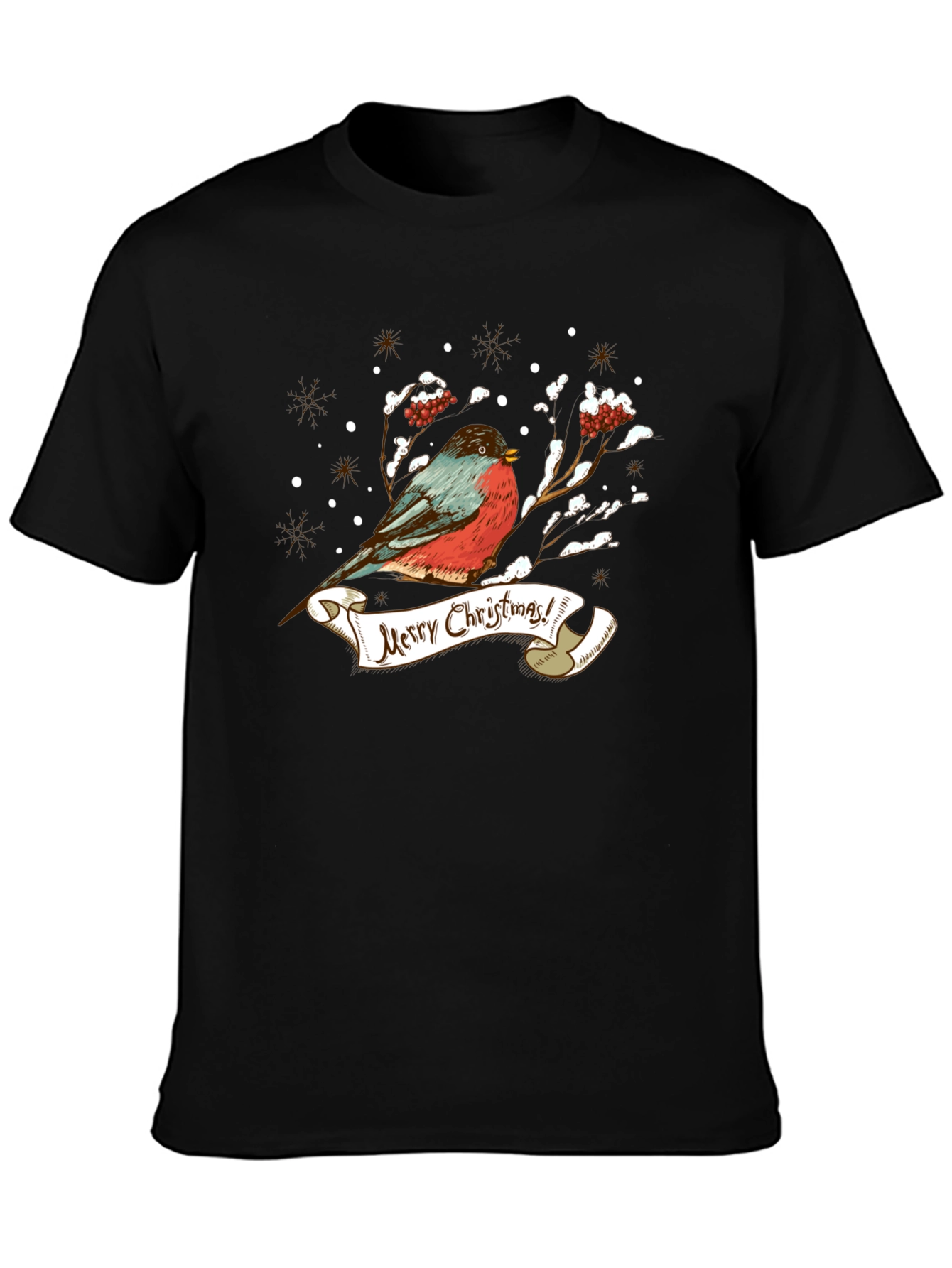 Christmas Bird Graphic T-Shirt
