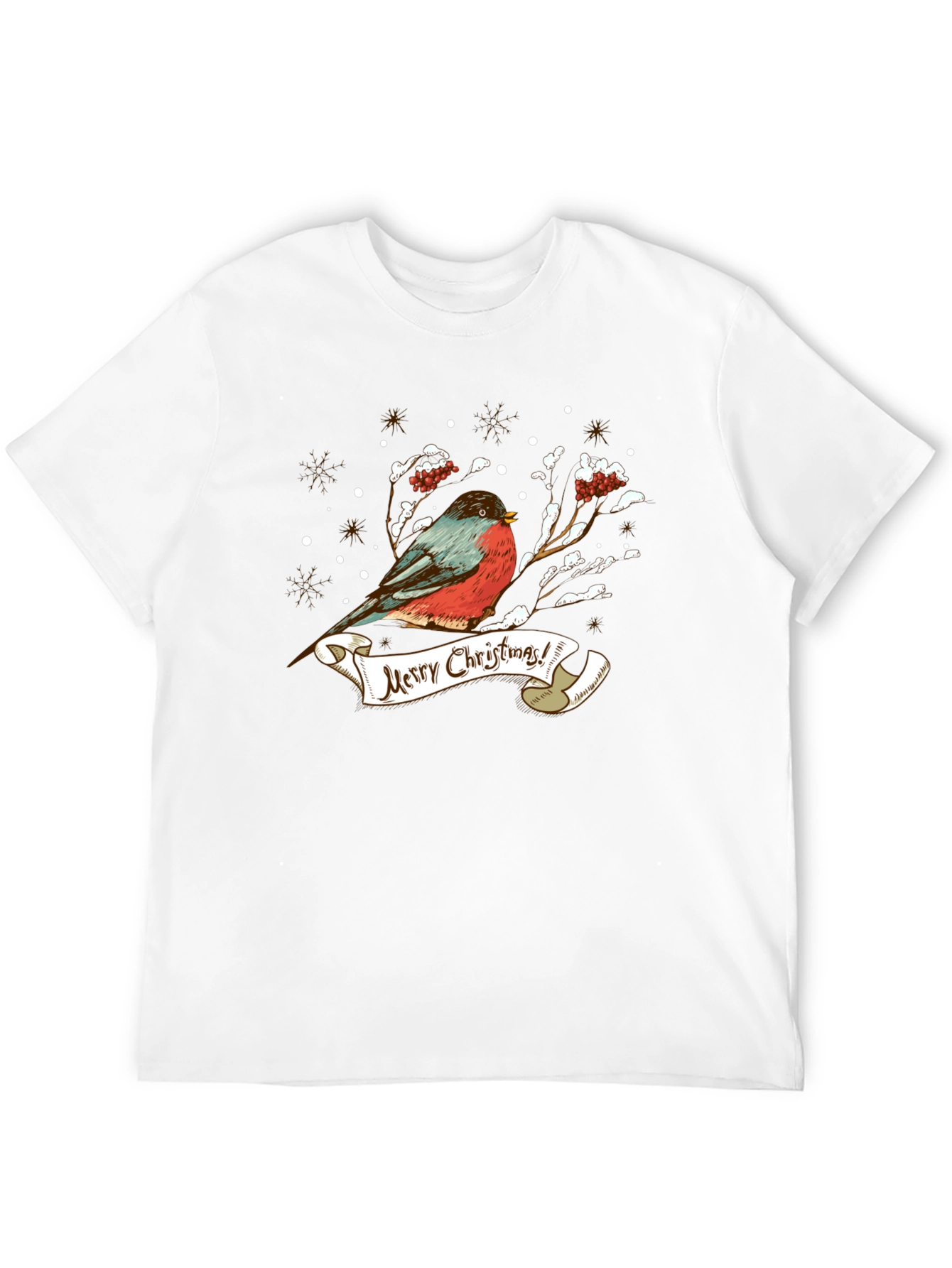 Christmas Bird Graphic T-Shirt