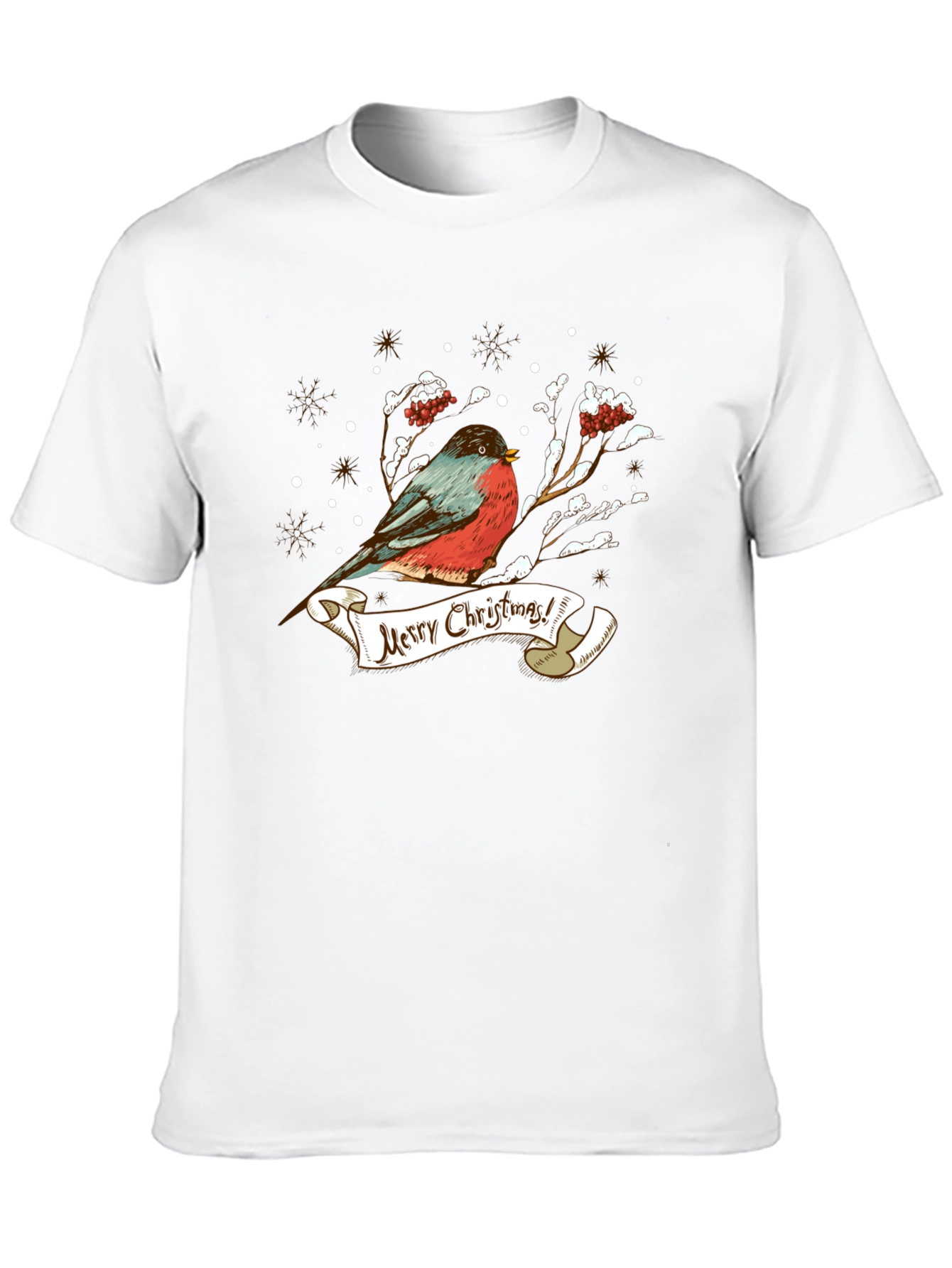 Christmas Bird Graphic T-Shirt