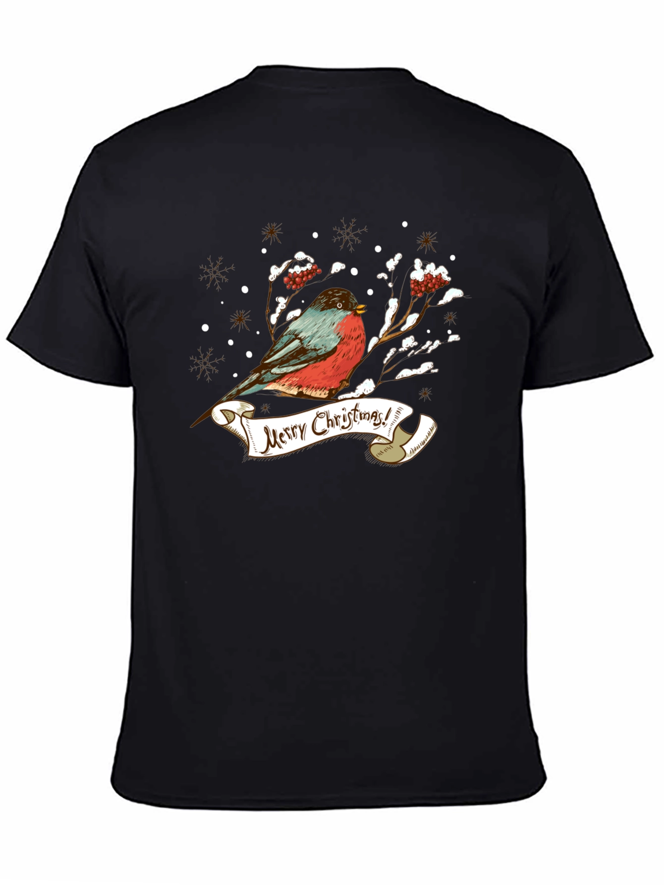 Christmas Bird Graphic T-Shirt