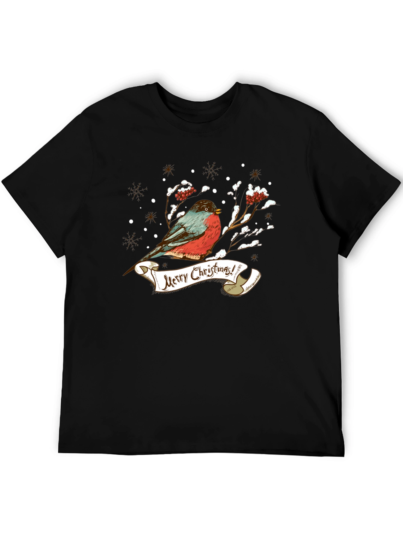 Christmas Bird Graphic T-Shirt