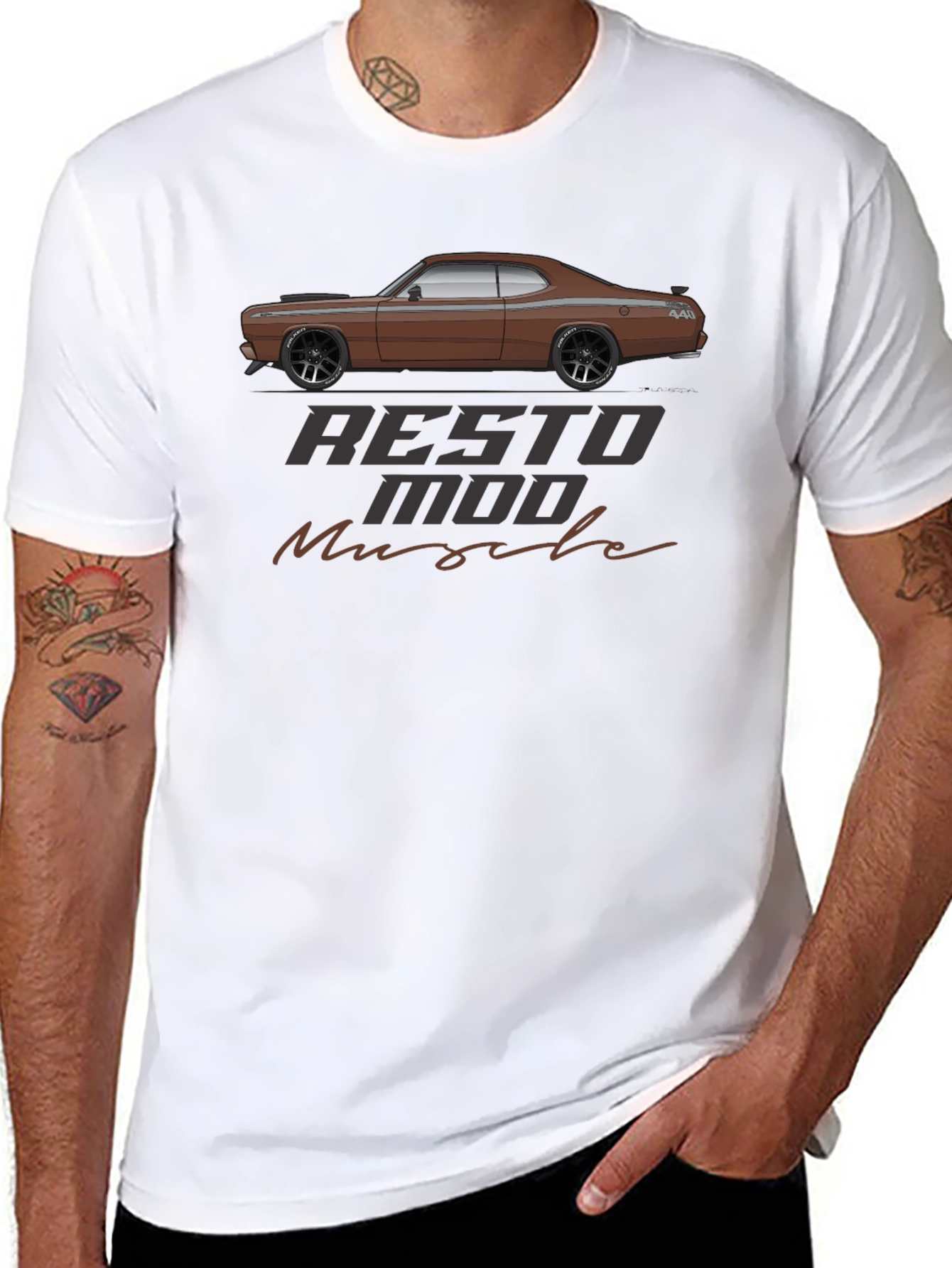 Resto Mod Muscle Car Graphic T-Shirt