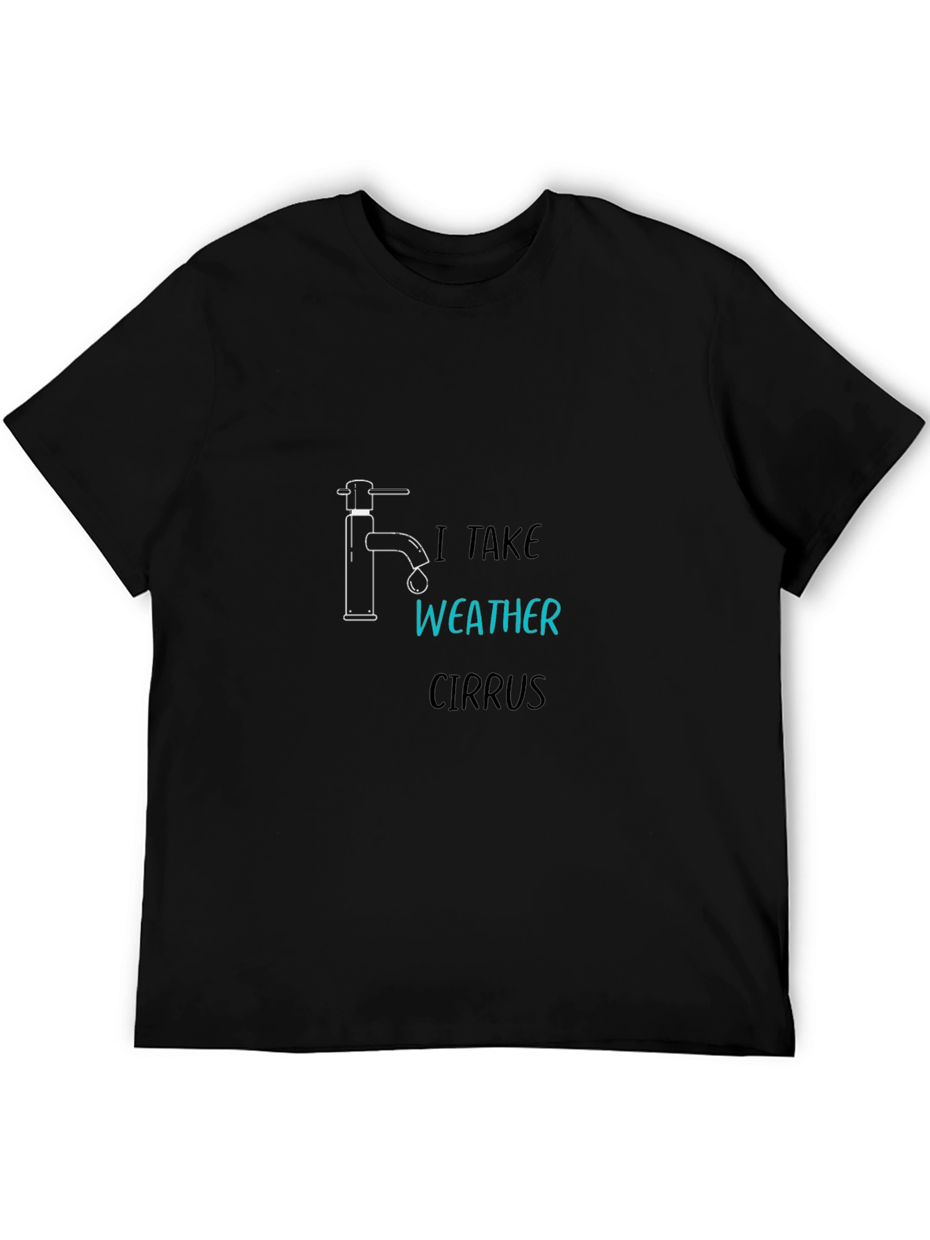 Funny Weather Humor Black T-Shirt