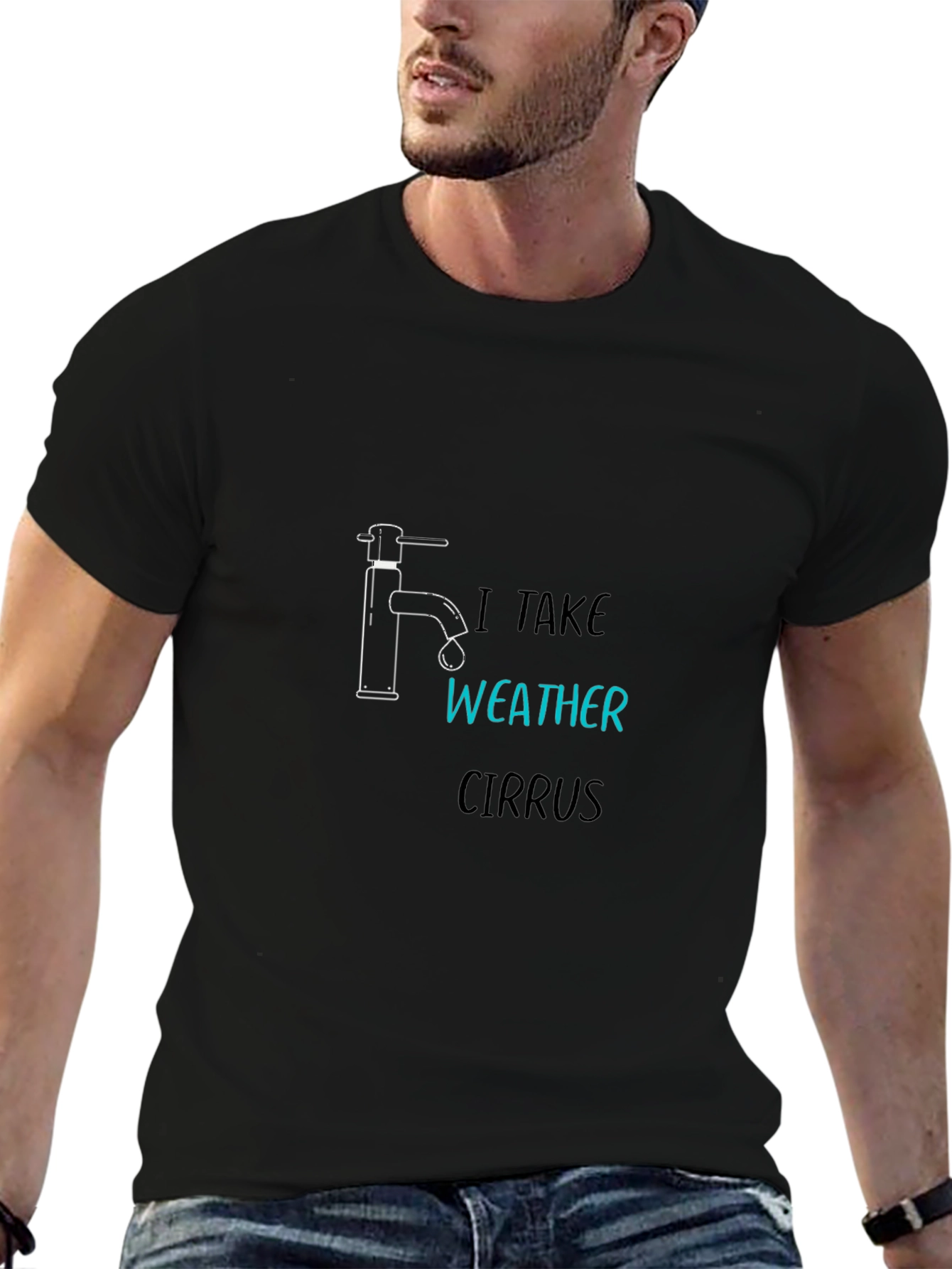 Funny Weather Humor Black T-Shirt