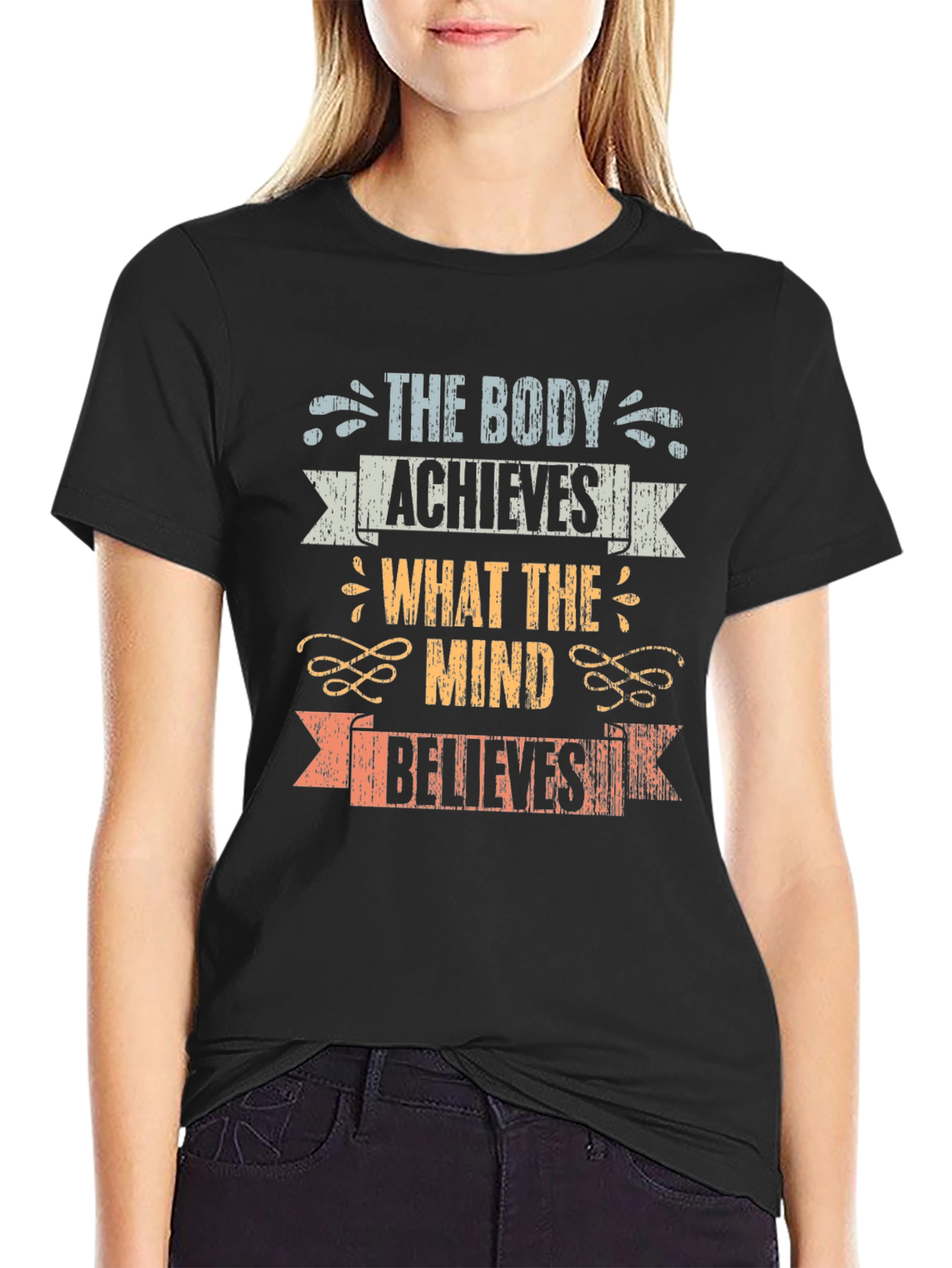 Motivational Fitness T-Shirt: The Body Achieves
