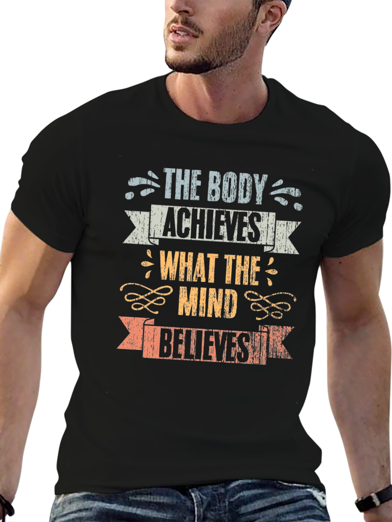 Motivational Fitness T-Shirt: The Body Achieves
