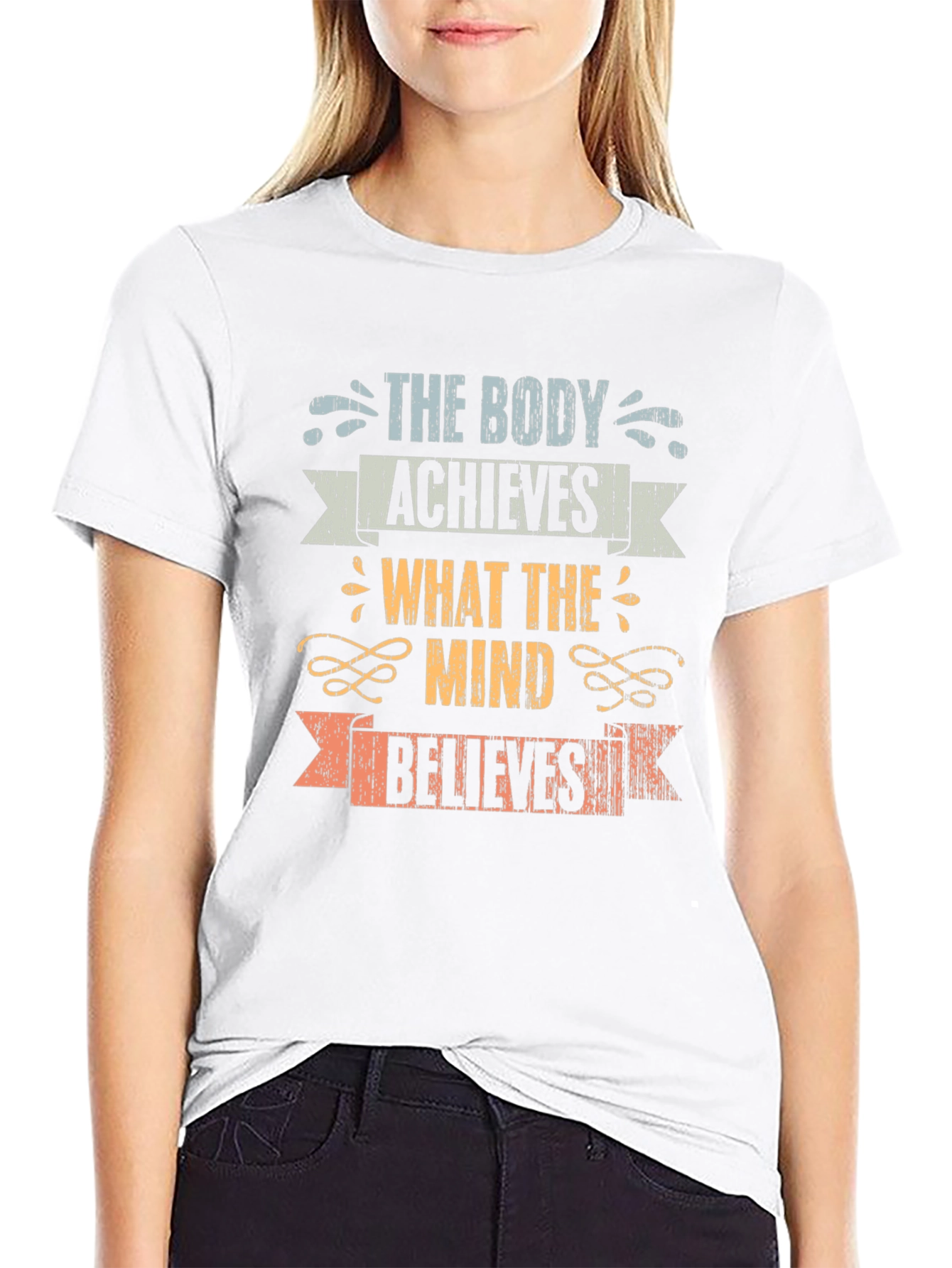 Motivational Fitness T-Shirt: The Body Achieves