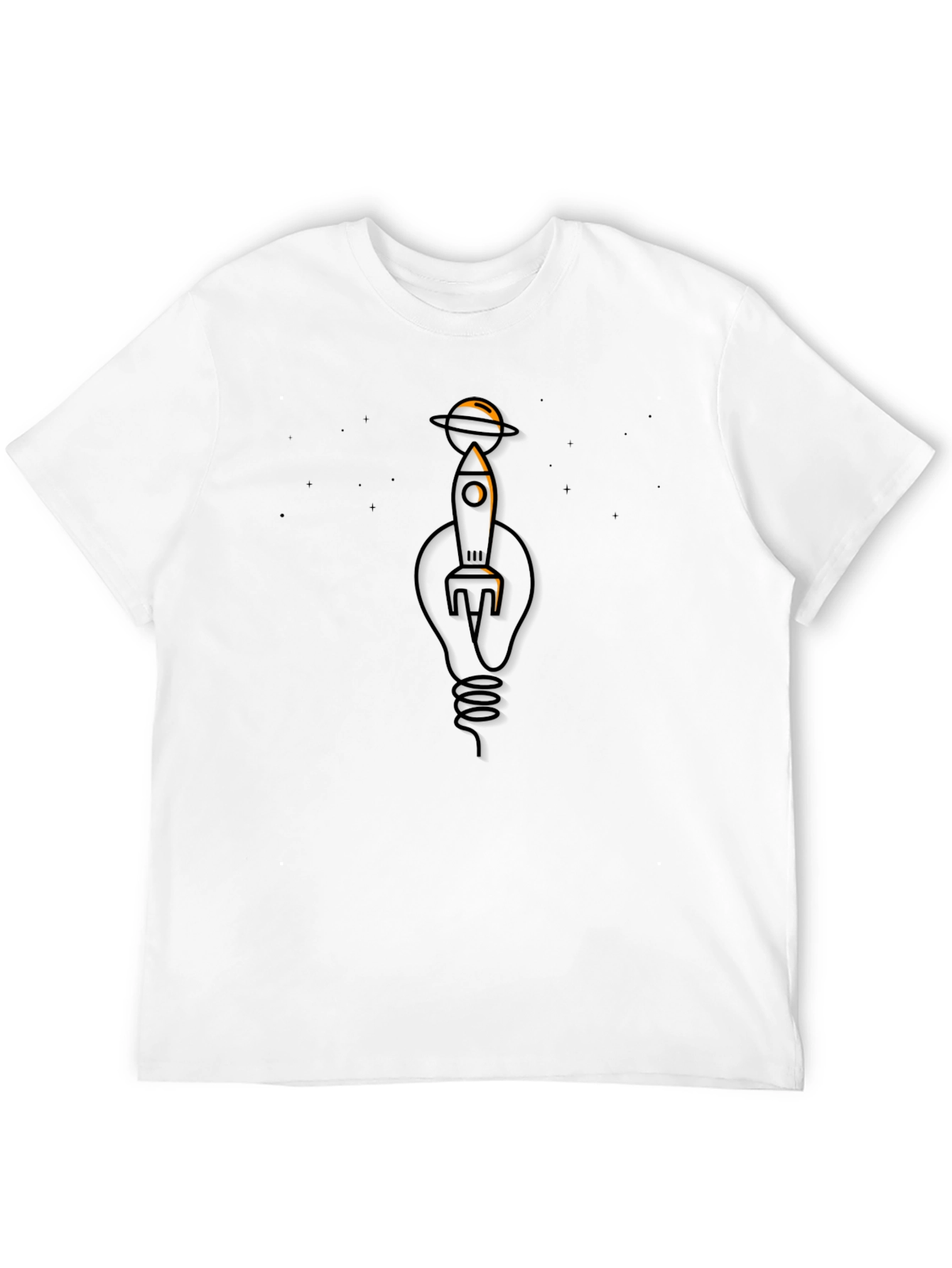 Rocket Planet Bulb Graphic Tee
