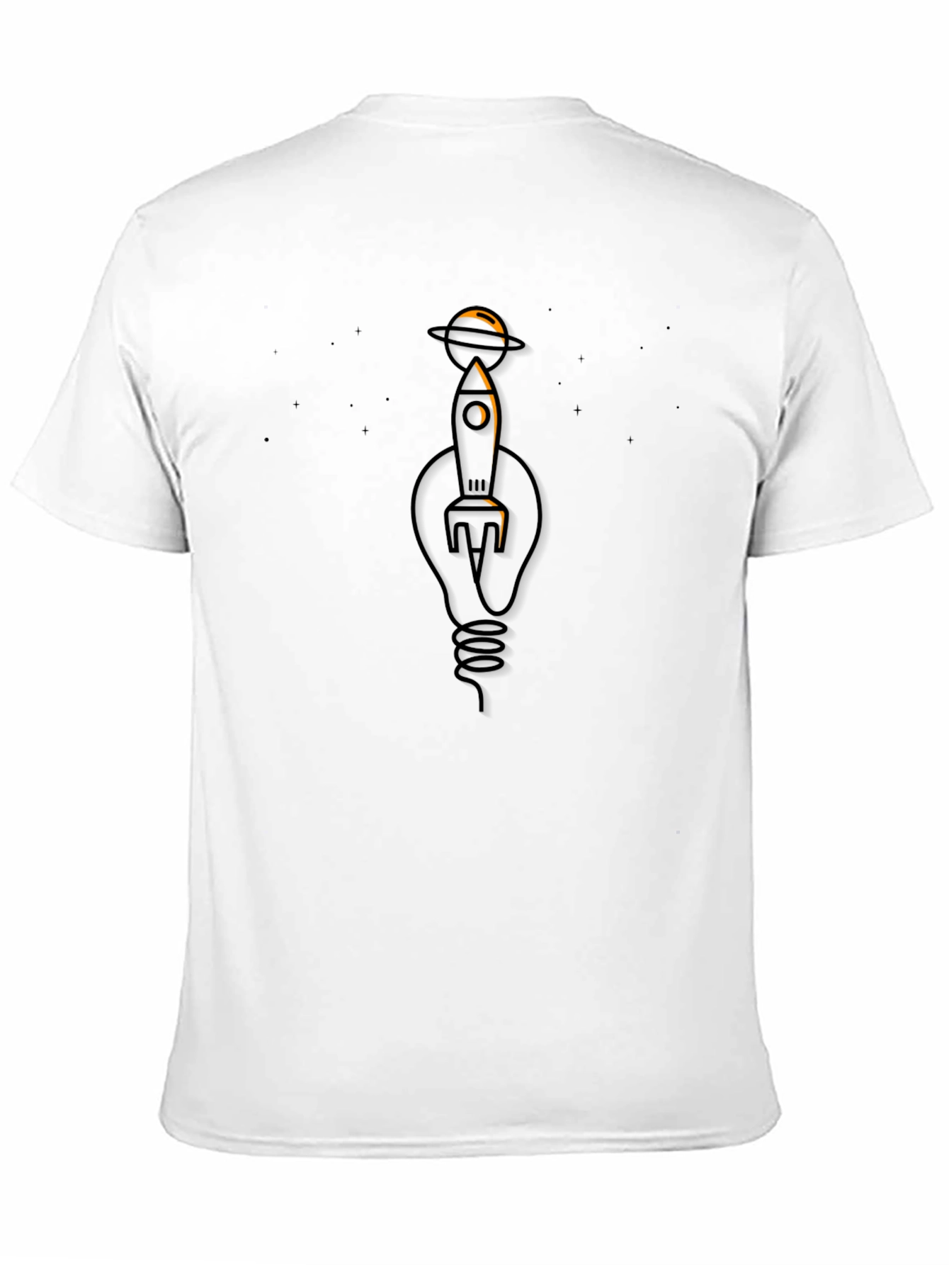 Rocket Planet Bulb Graphic Tee