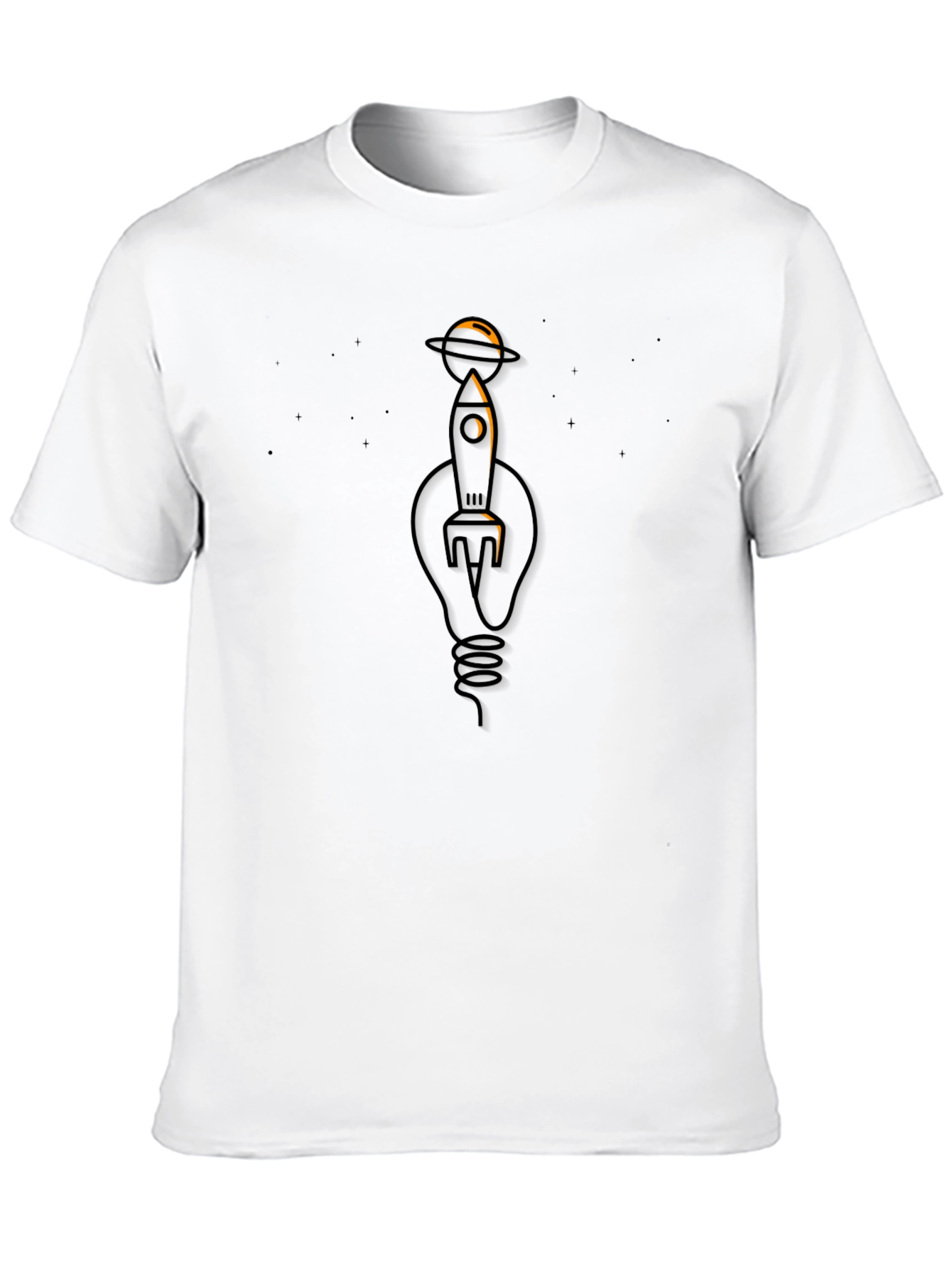 Rocket Planet Bulb Graphic Tee