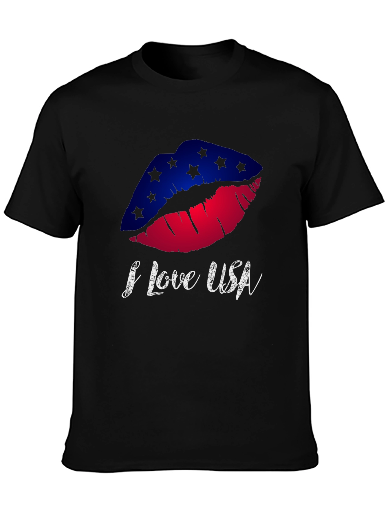 I Love USA Lips Graphic Tee